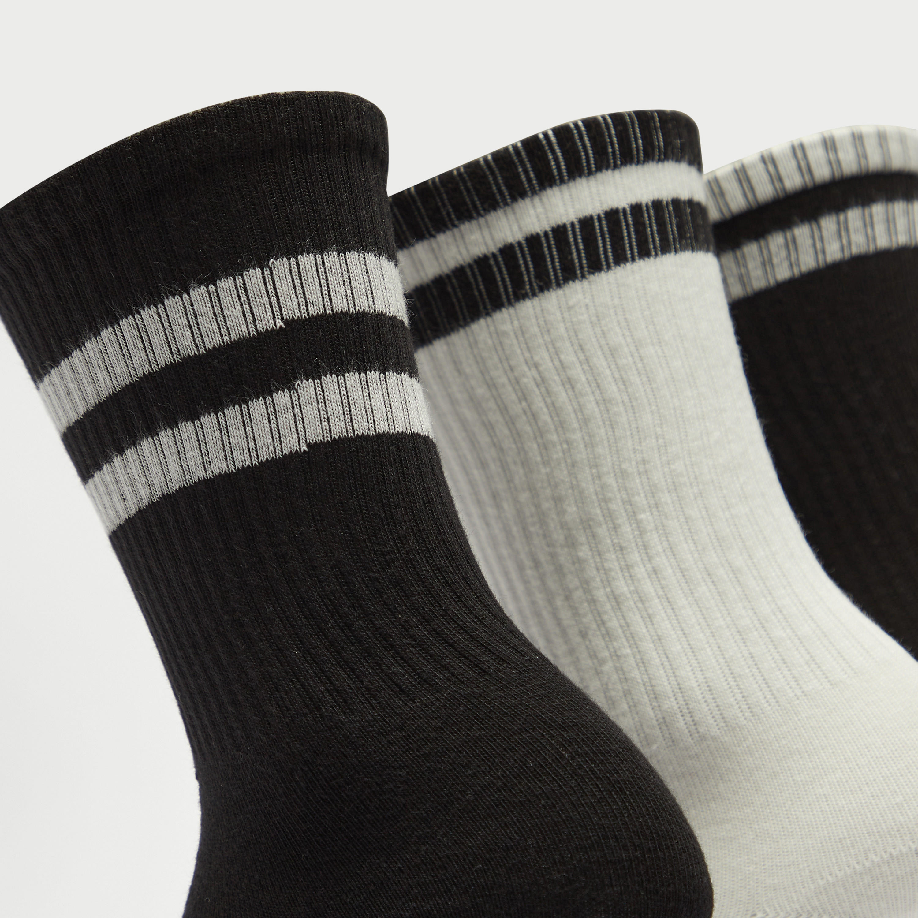 جوارب مخطّطة بطول ربلة السّاق - طقم 3 أزواج-men-socks-image-4