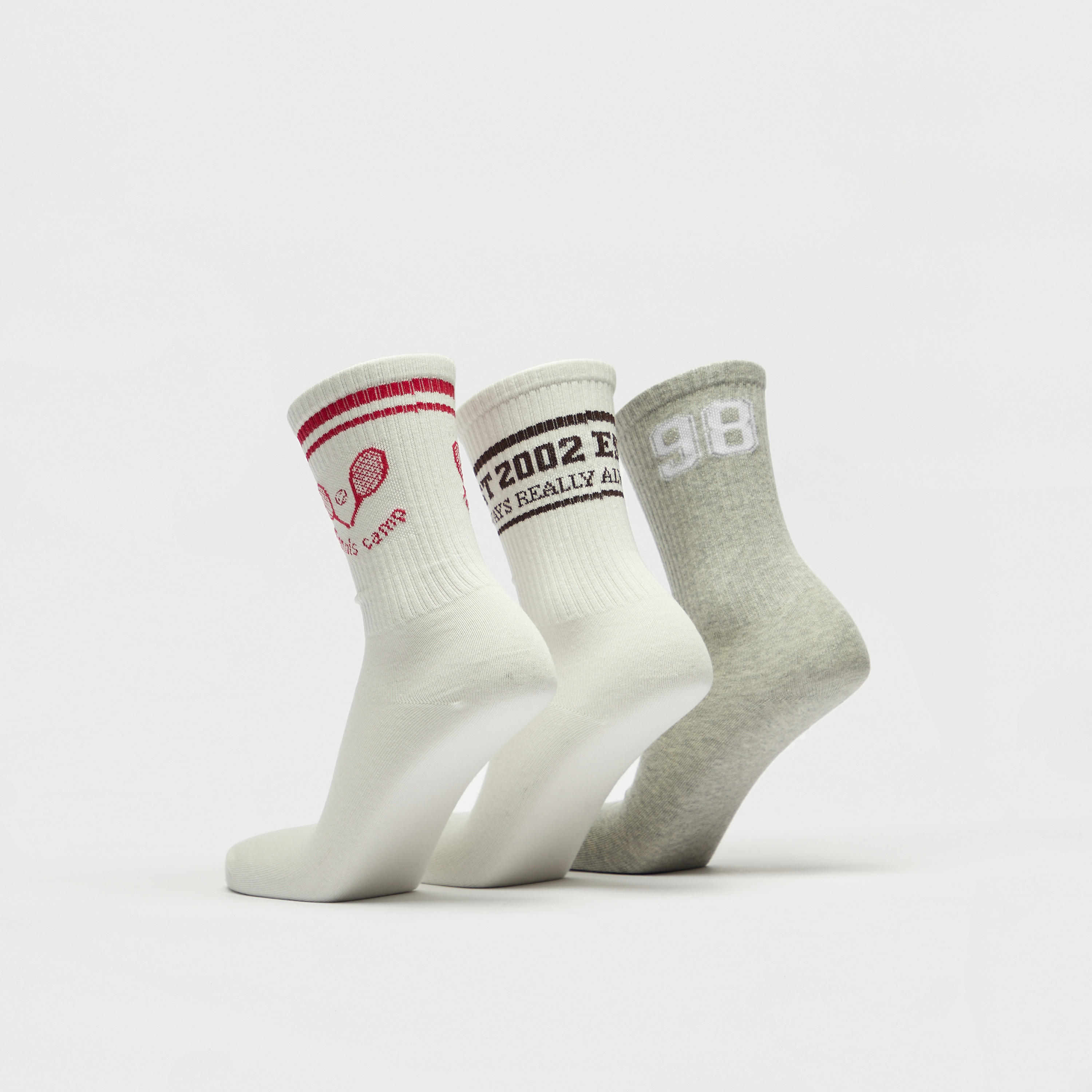 جوارب بطول ربلة السّاق بطبعات - طقم 3 أزواج-men-socks-image-2