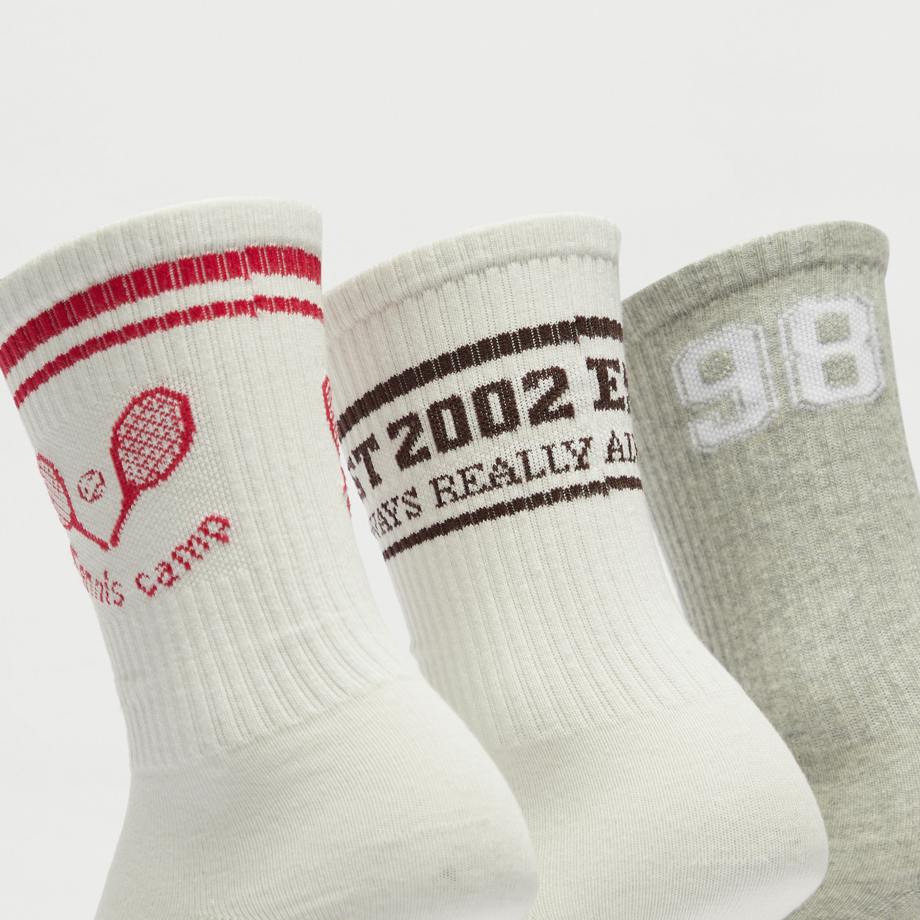 جوارب بطول ربلة السّاق بطبعات - طقم 3 أزواج-men-socks-image-4