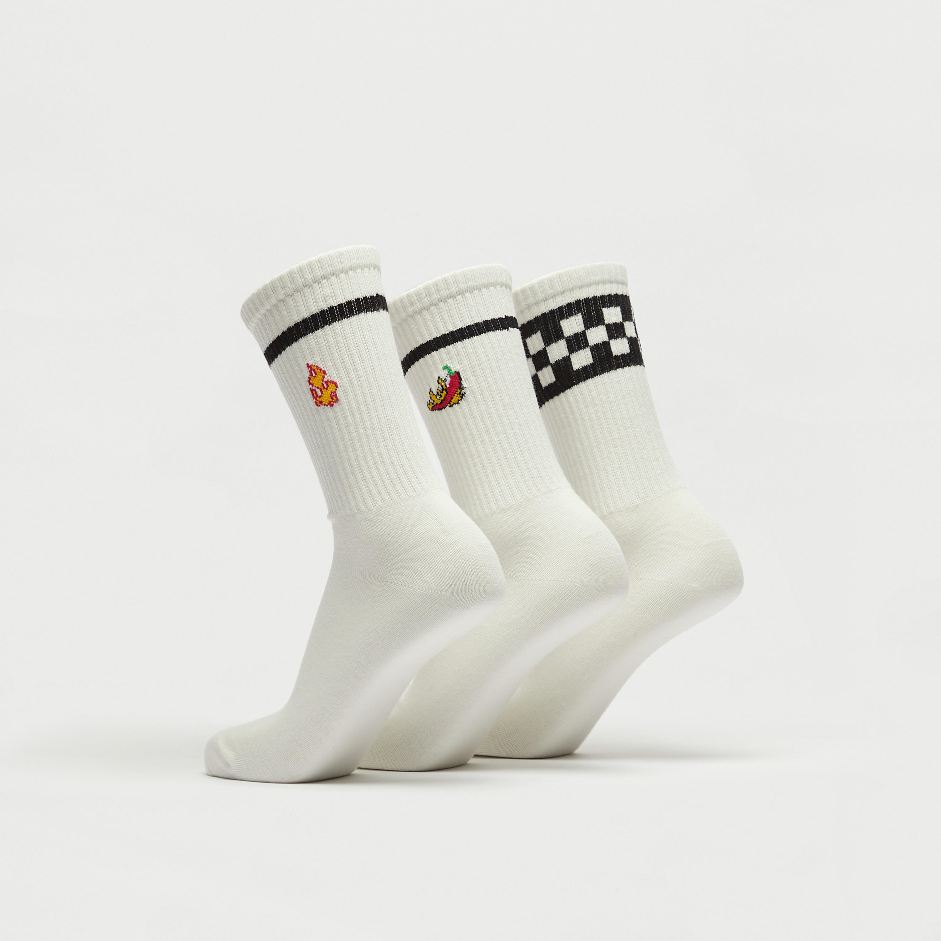 جوارب بطول ربلة السّاق بطبعات - طقم 3 أزواج-men-socks-image-2