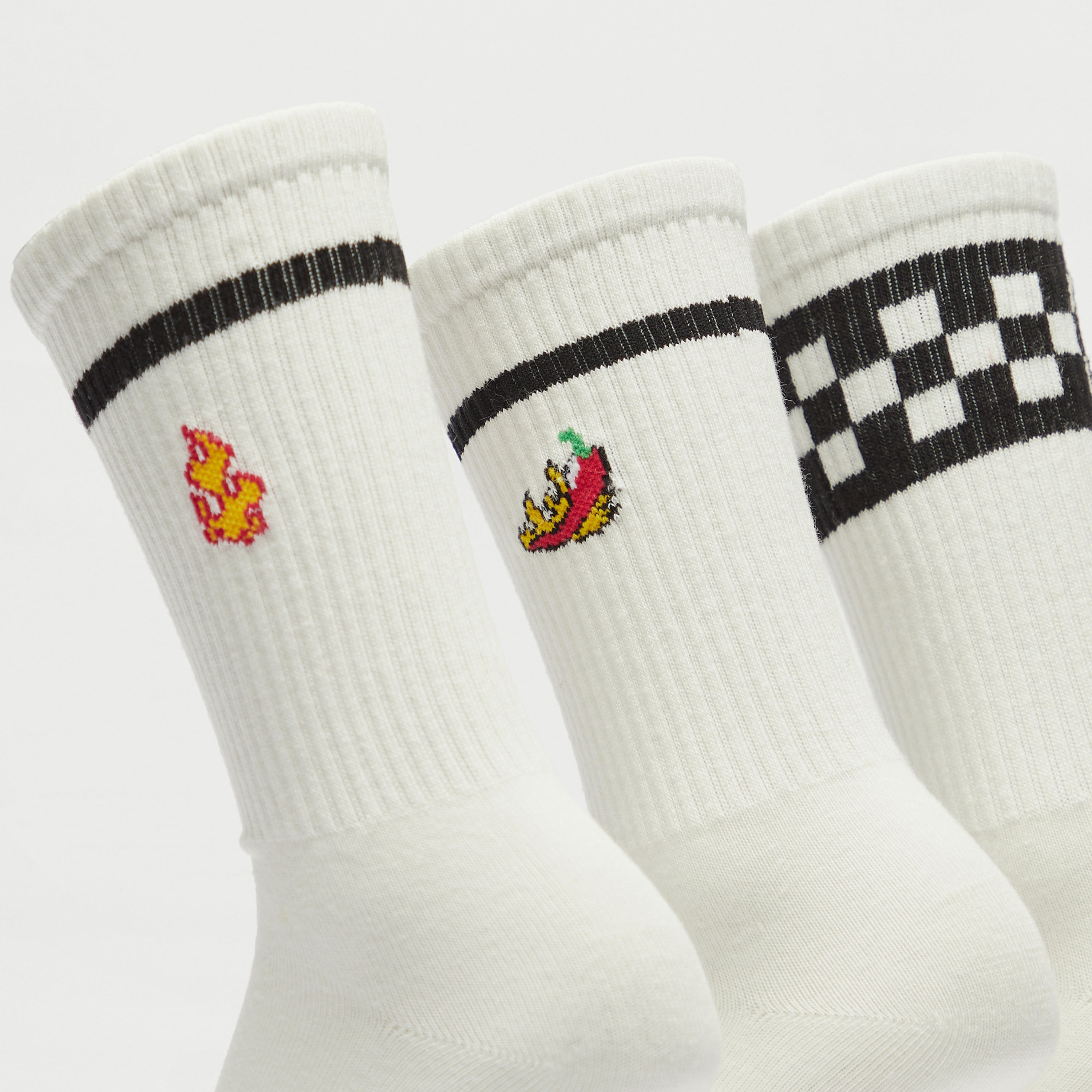 جوارب بطول ربلة السّاق بطبعات - طقم 3 أزواج-men-socks-image-4