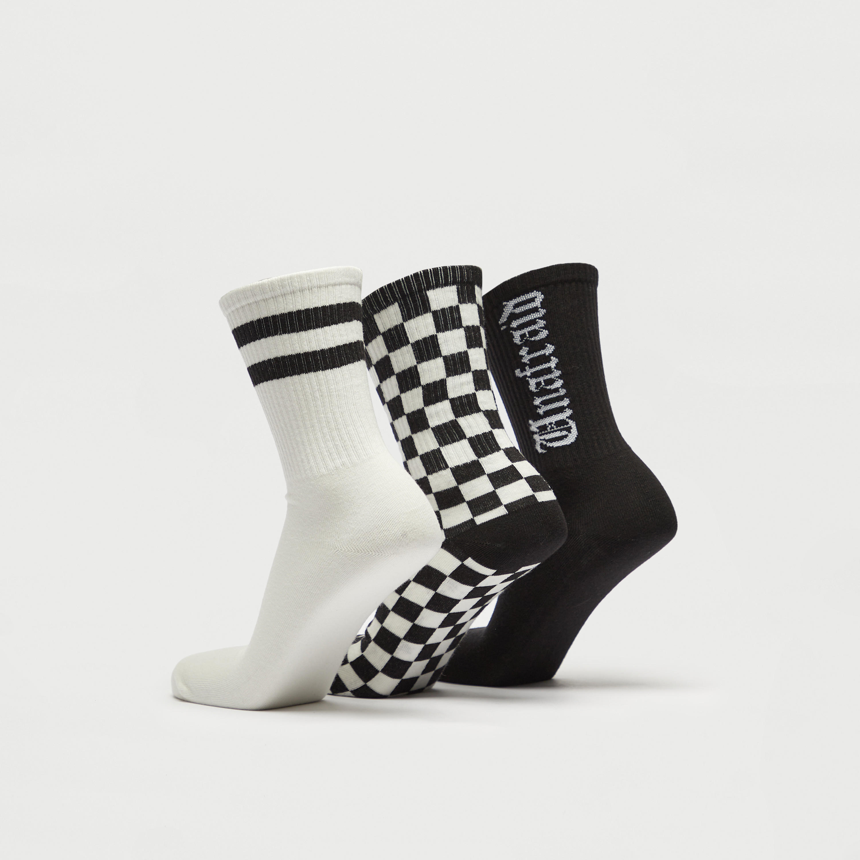 جوارب متنوّعة بطول متوسط - طقم 3 أزواج-men-socks-image-2