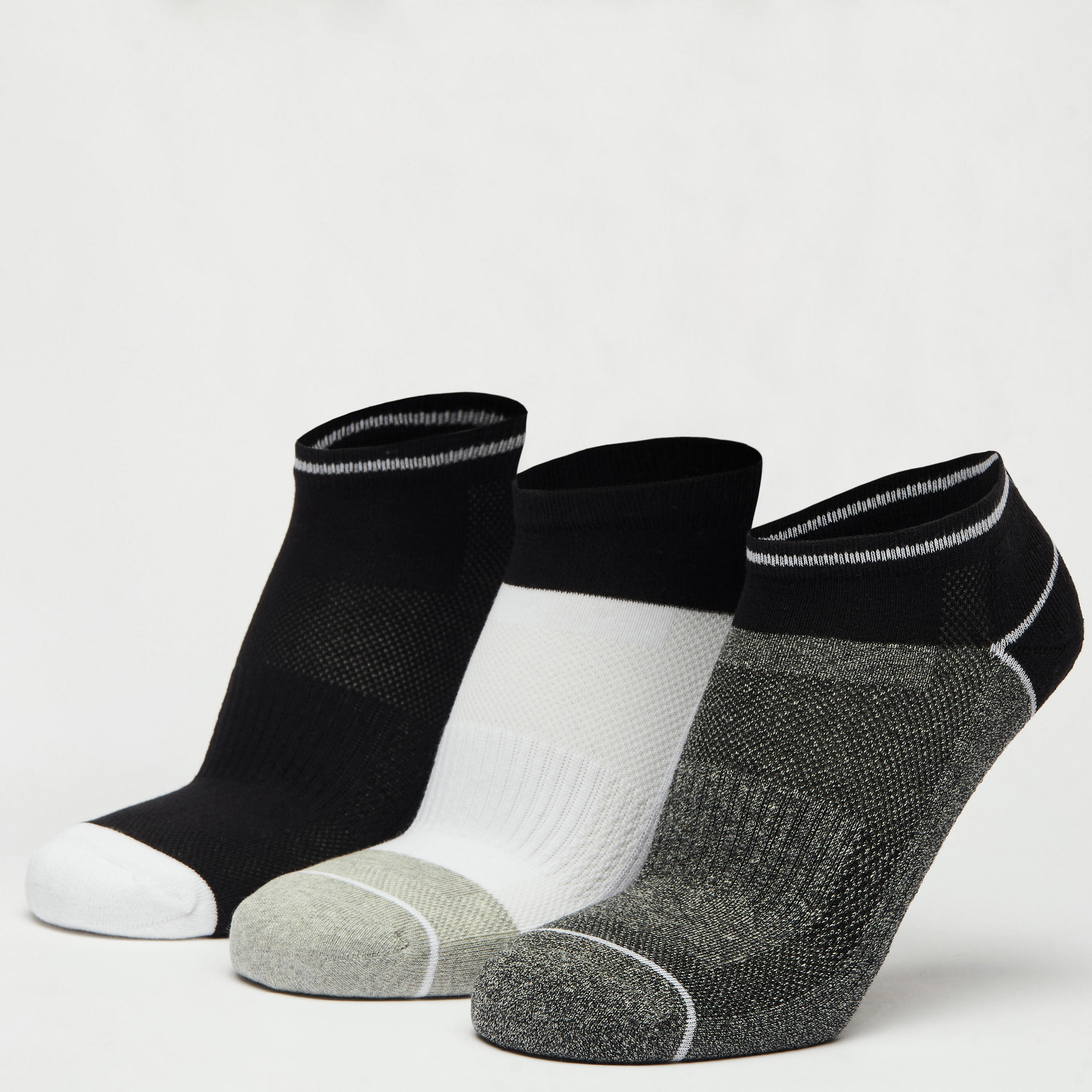 طقم جوارب 3 أزواج قوالب ملونة بطول الكاحل-men-socks-image-2