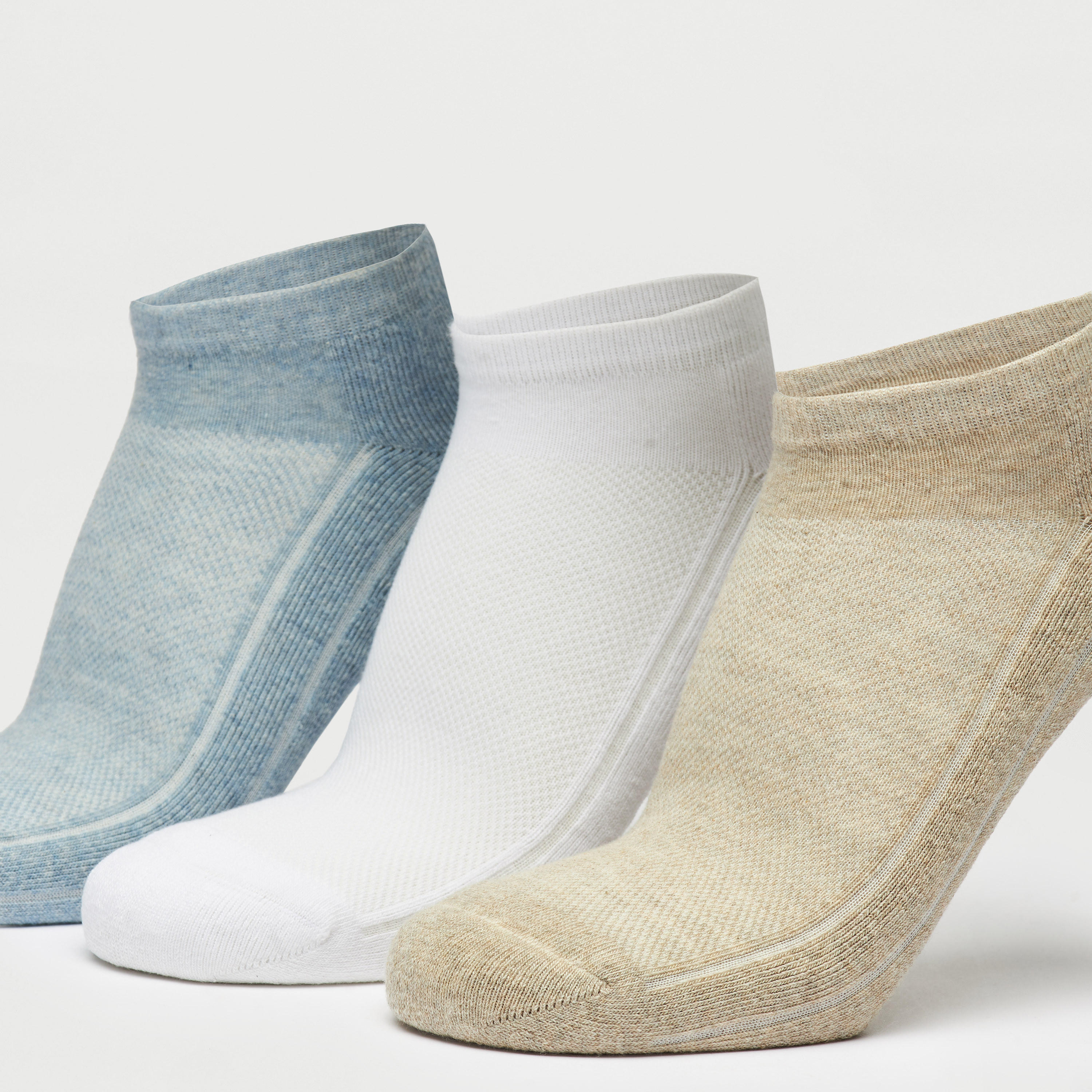 Set of 3 - Textured Ankle Length Sports Socks-men-socks-image-2