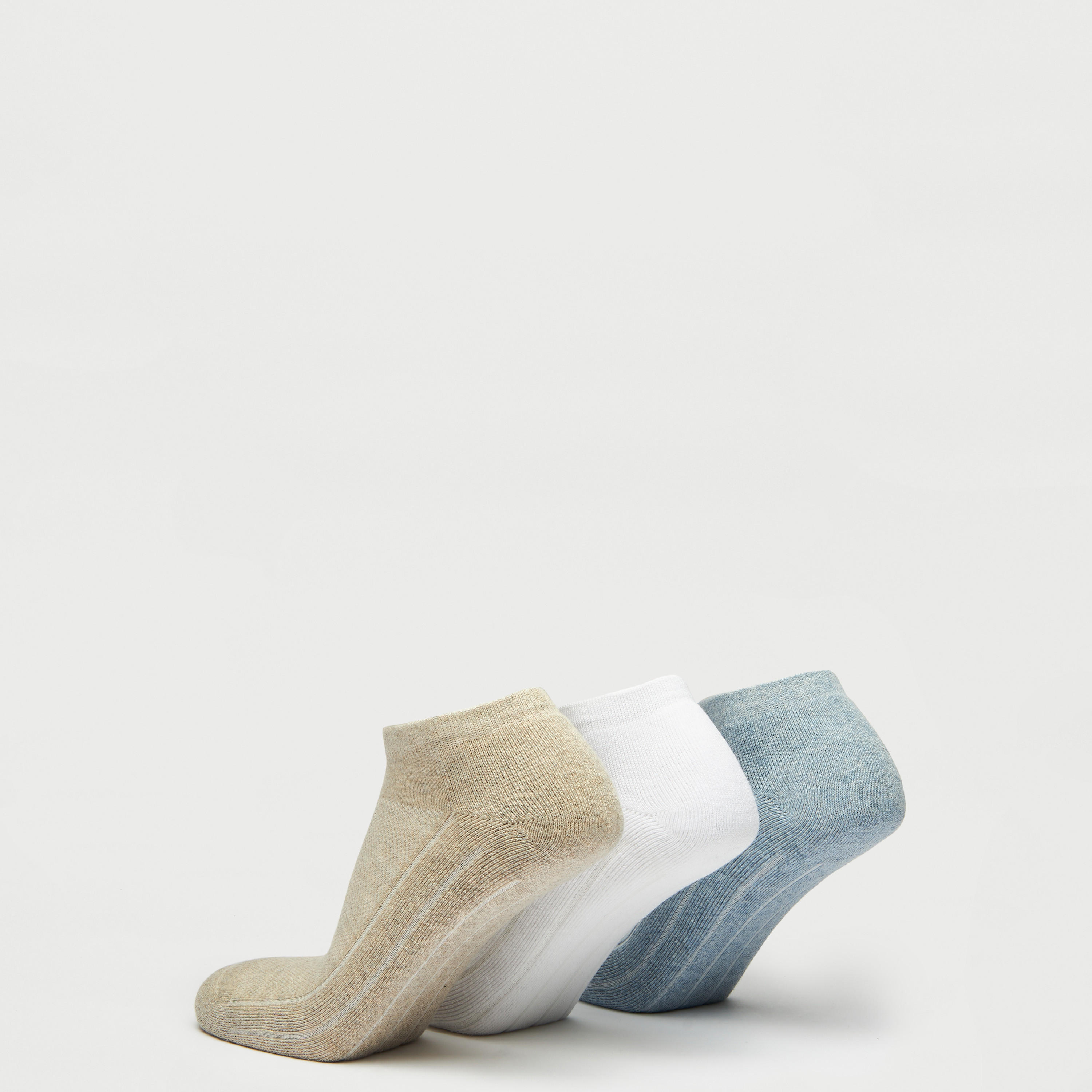 Set of 3 - Textured Ankle Length Sports Socks-men-socks-image-3