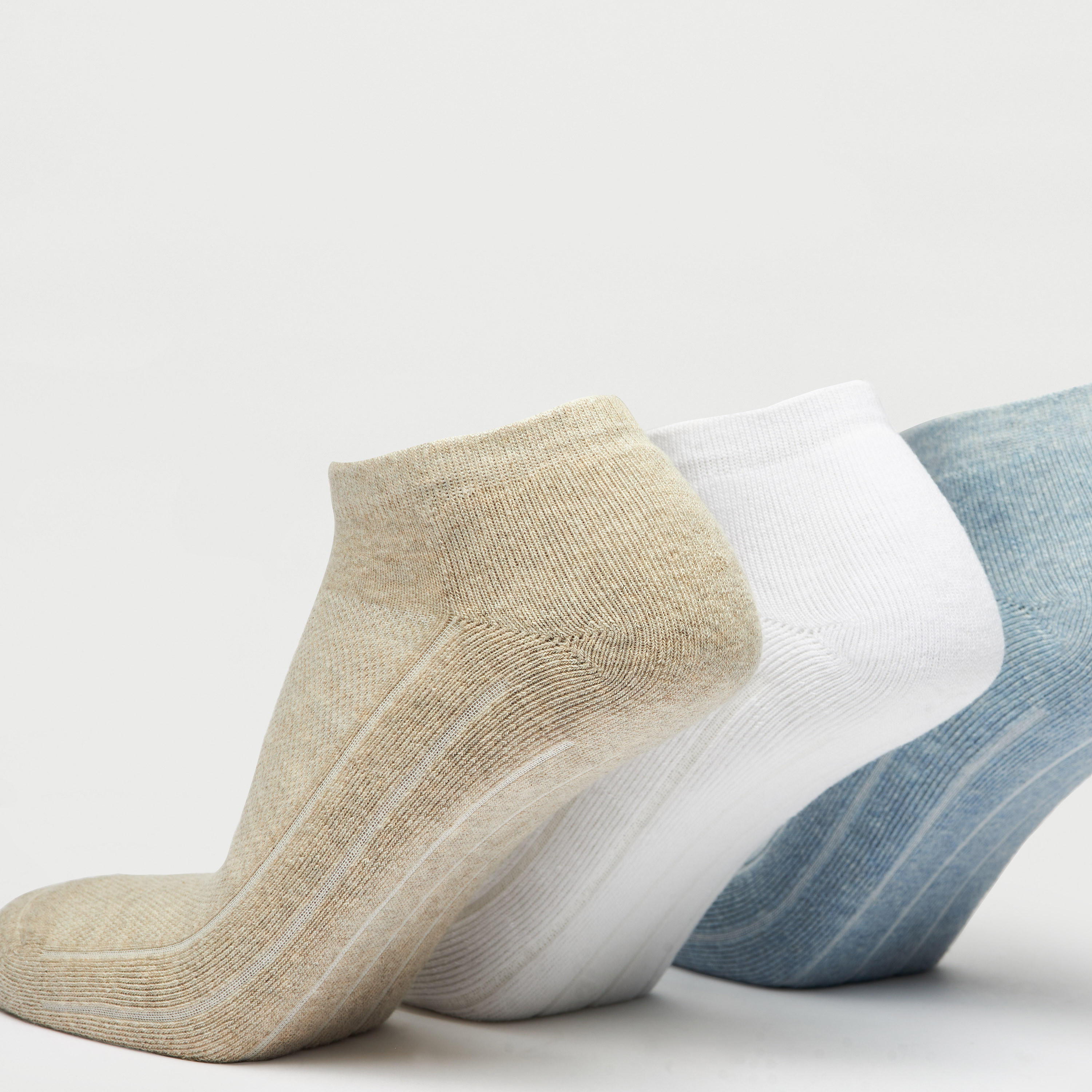 Set of 3 - Textured Ankle Length Sports Socks-men-socks-image-4