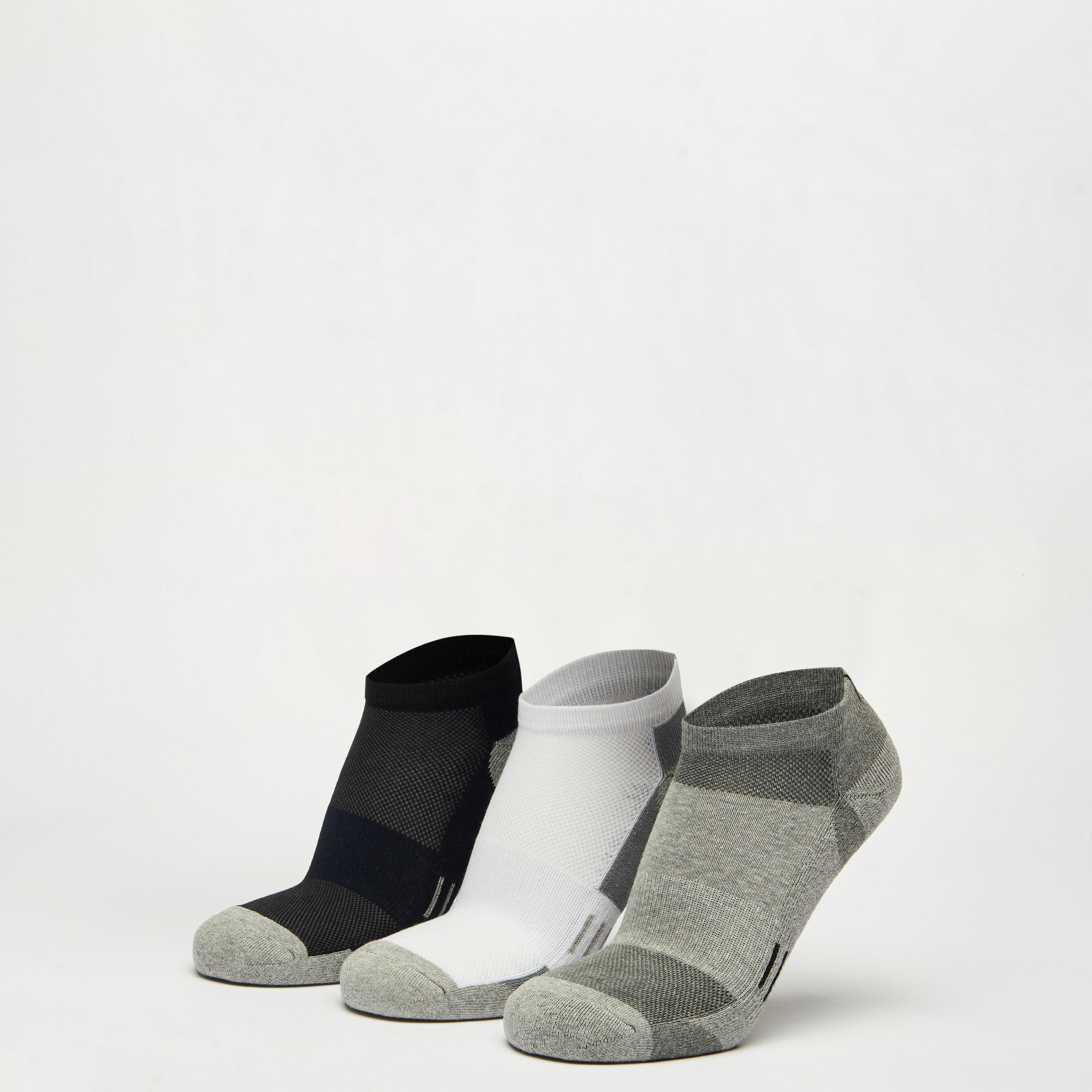 طقم جوارب 3 أزواج بارزة الملمس بطول الكاحل-men-socks-image-1