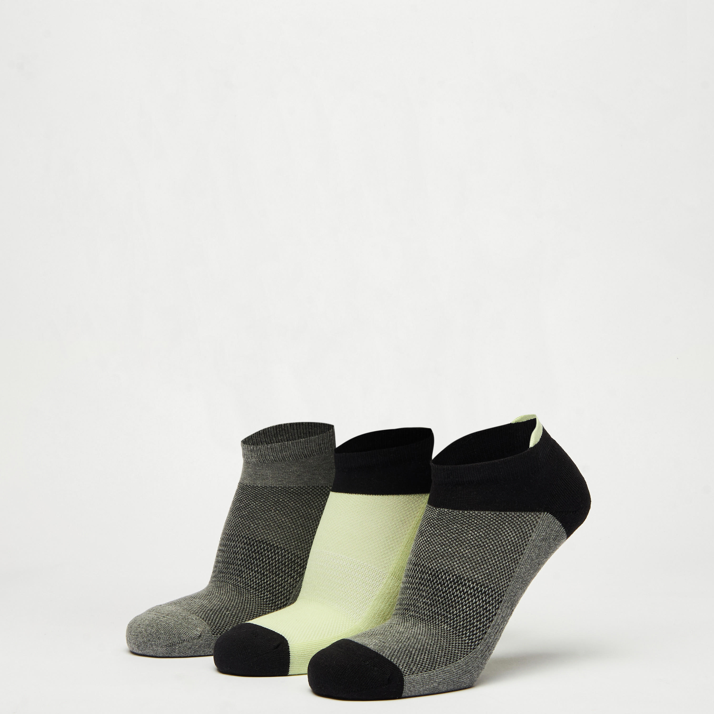 Set of 3 - Colourblock Ankle Length Sports Socks-men-socks-image-1