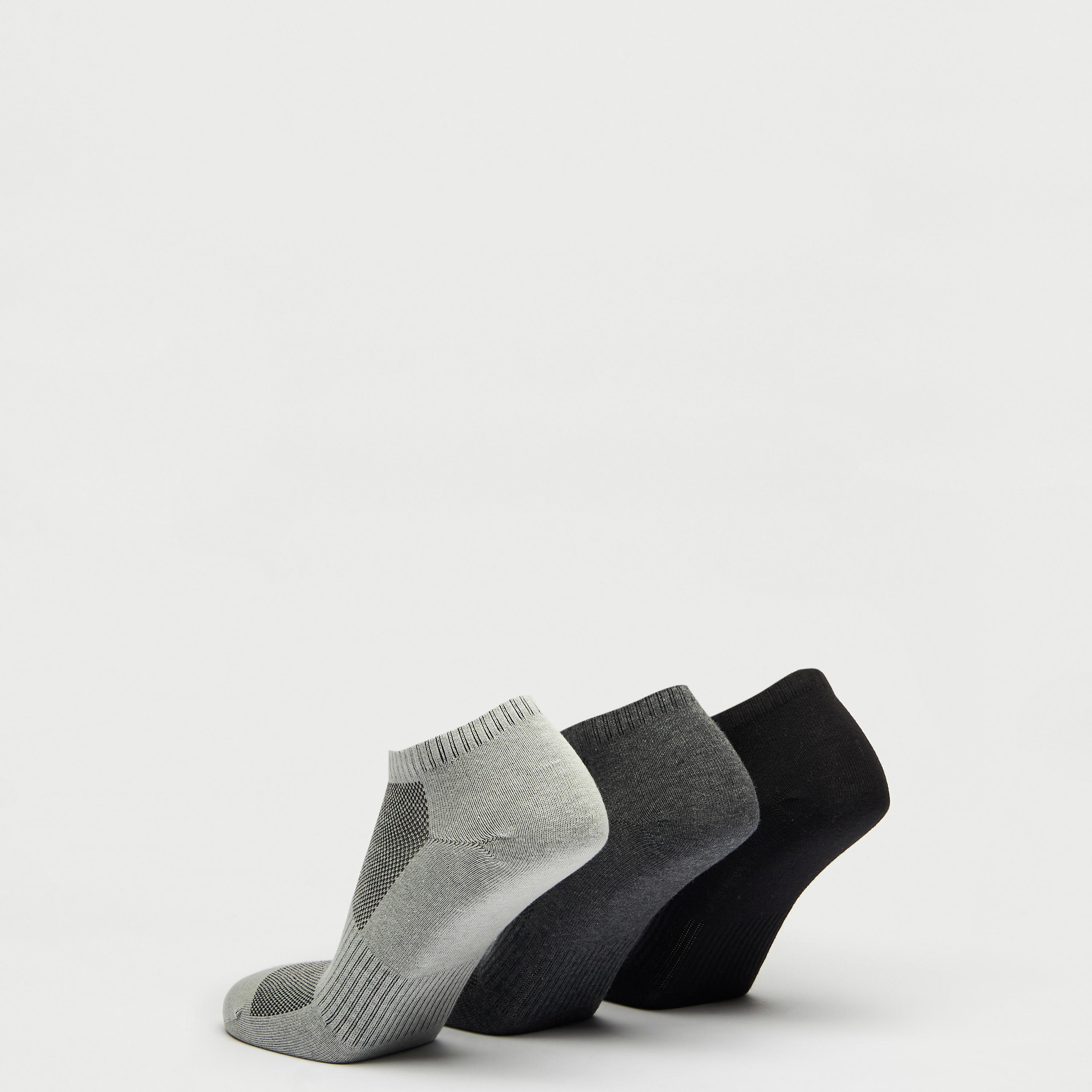 طقم جوارب رياضية 3 أزواج بارزة الملمس بطول الكاحل-men-socks-image-3
