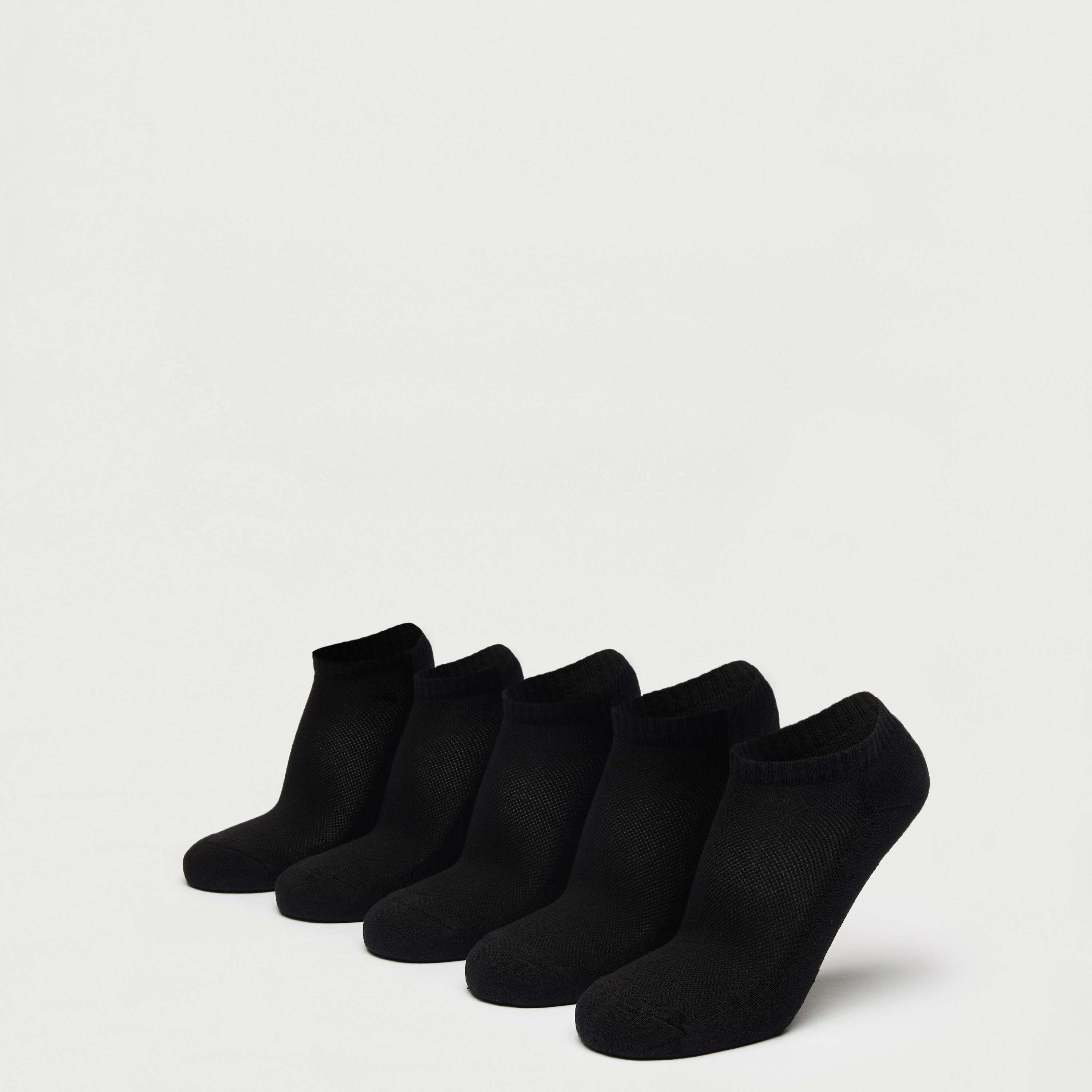 طقم جوارب 5 أزواج بارزة الملمس بطول الكاحل-men-socks-image-1