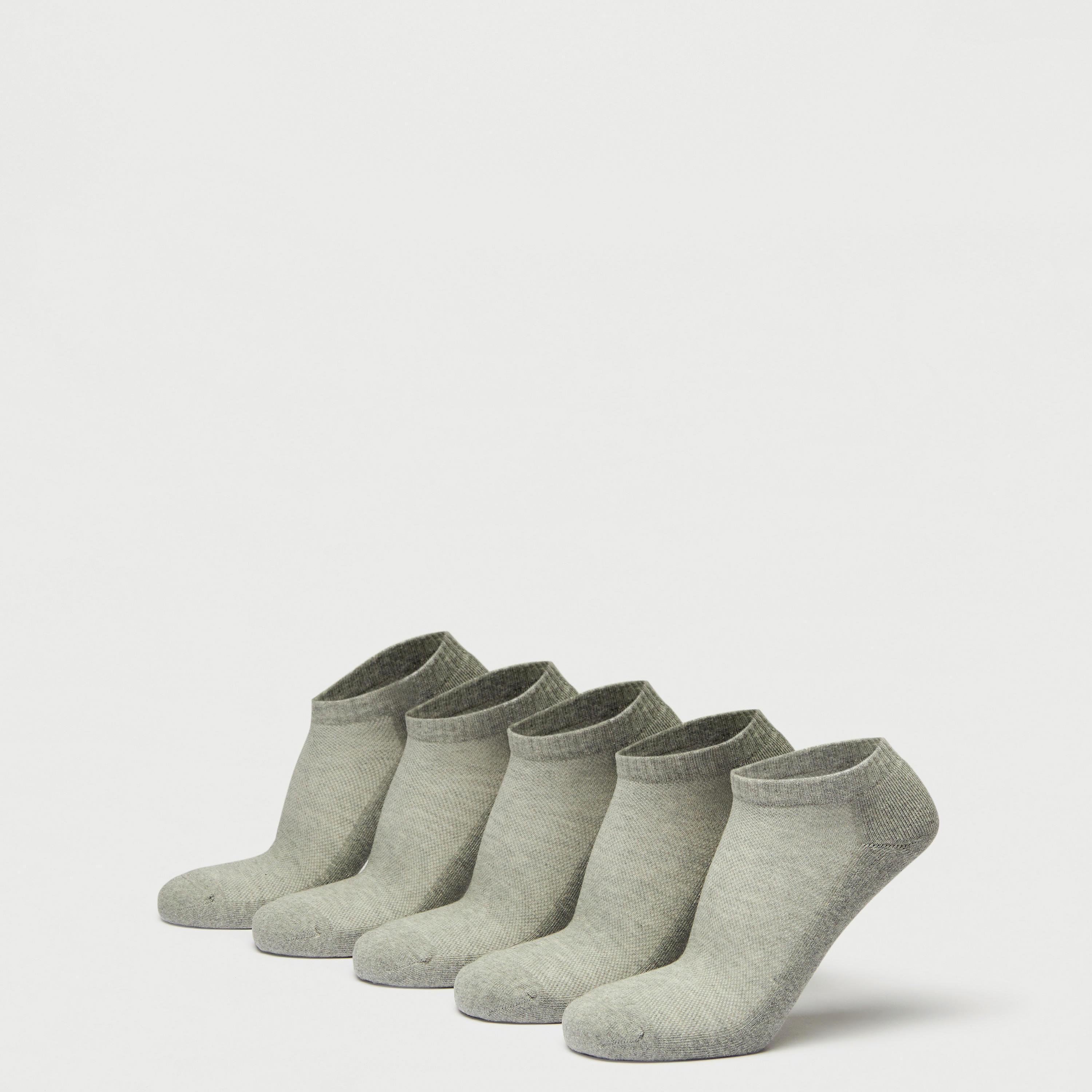 جوارب بارزة الملمس بطول الكاحل - طقم من 5 أزواج-men-socks-image-1