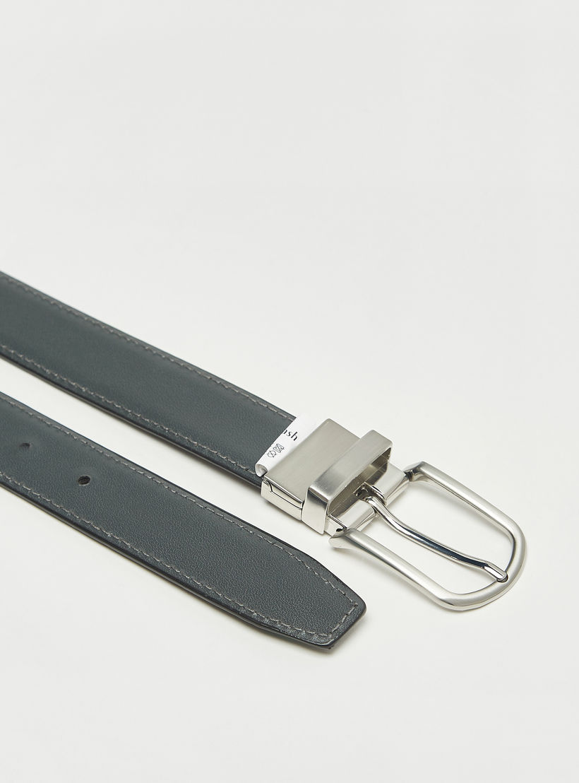 حزام جلد بارز الملمس بإبزيم إغلاق بدبوس-men-beltsandwallets-belts-image-1