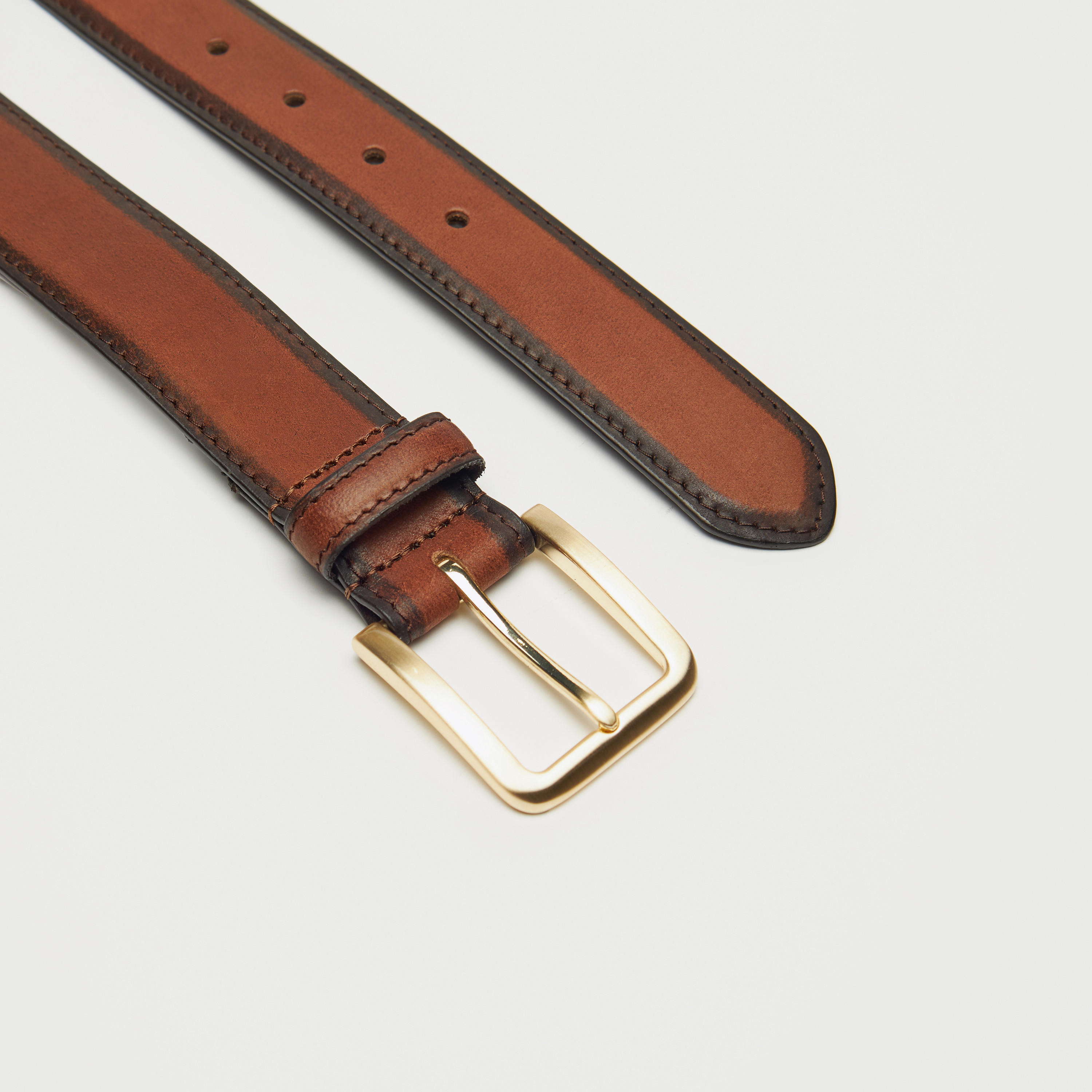 حزام جلد سادة بإبزيم بدبوس إغلاق-men-beltsandwallets-belts-image-3