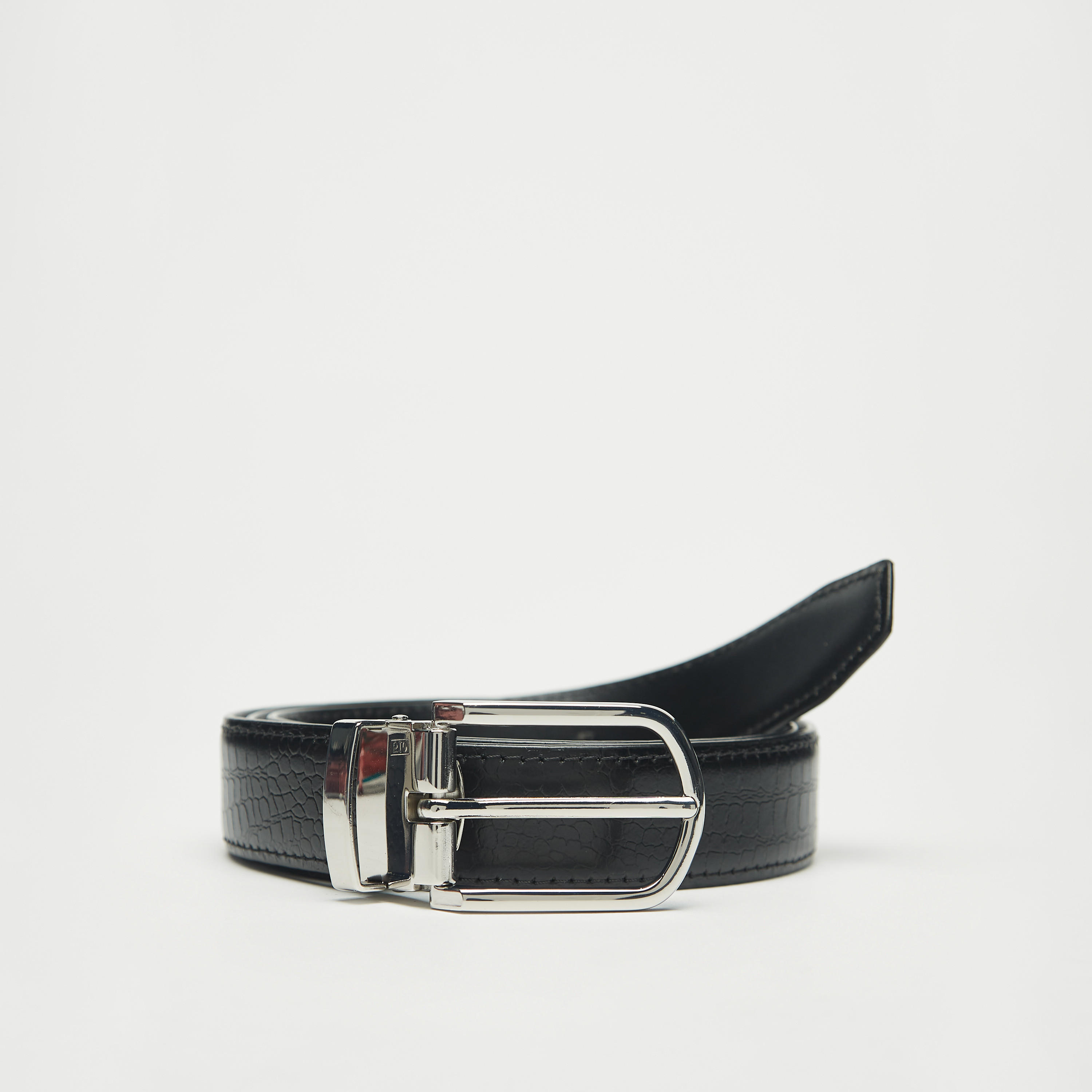 حزام جلد بارز الملمس بإبزيم إغلاق بدبوس-men-beltsandwallets-belts-image-4