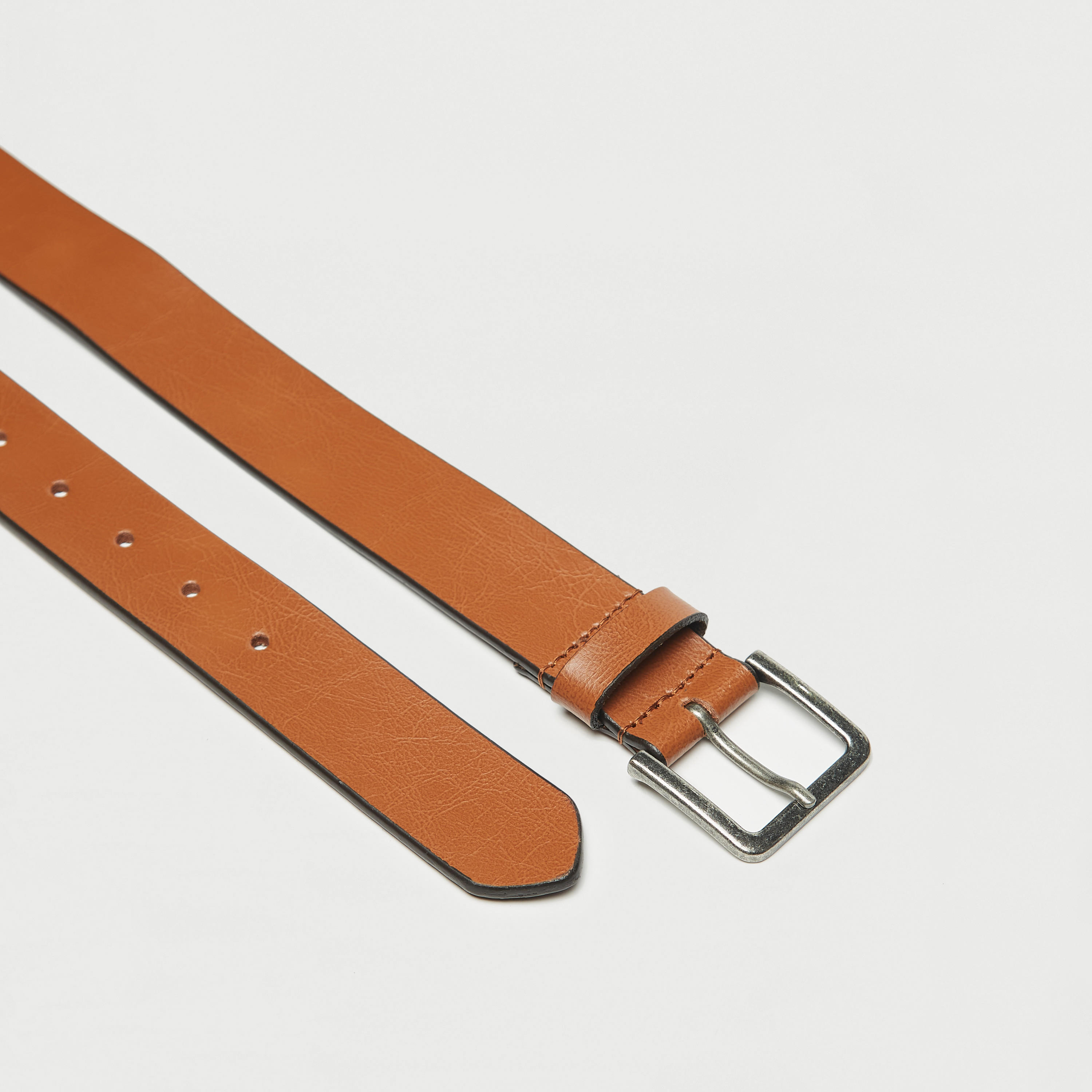 حزام جلد سادة بإبزيم بدبوس إغلاق-men-beltsandwallets-belts-image-5