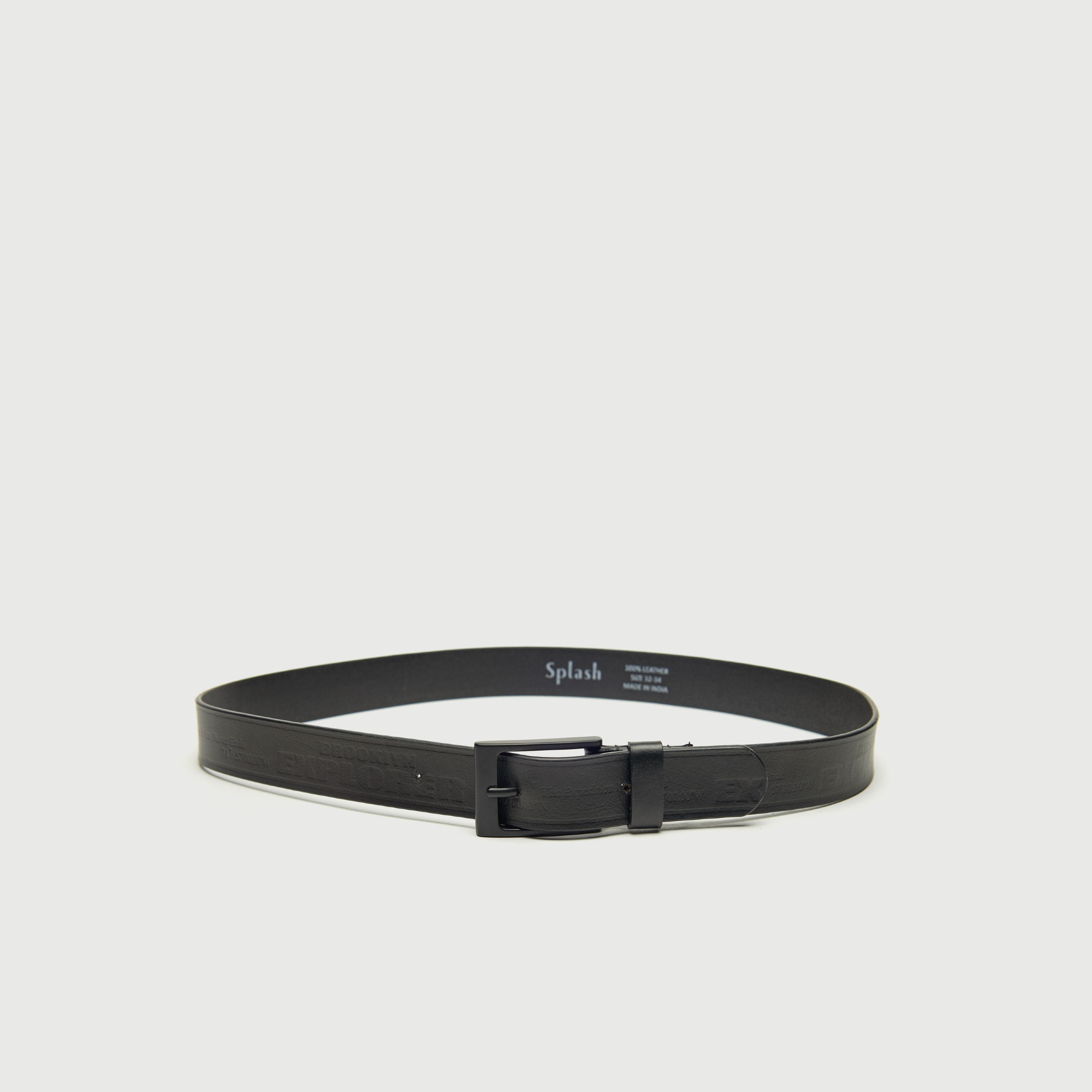 حزام جلد بارز الملمس بإبزيم إغلاق بدبوس-men-beltsandwallets-belts-image-1