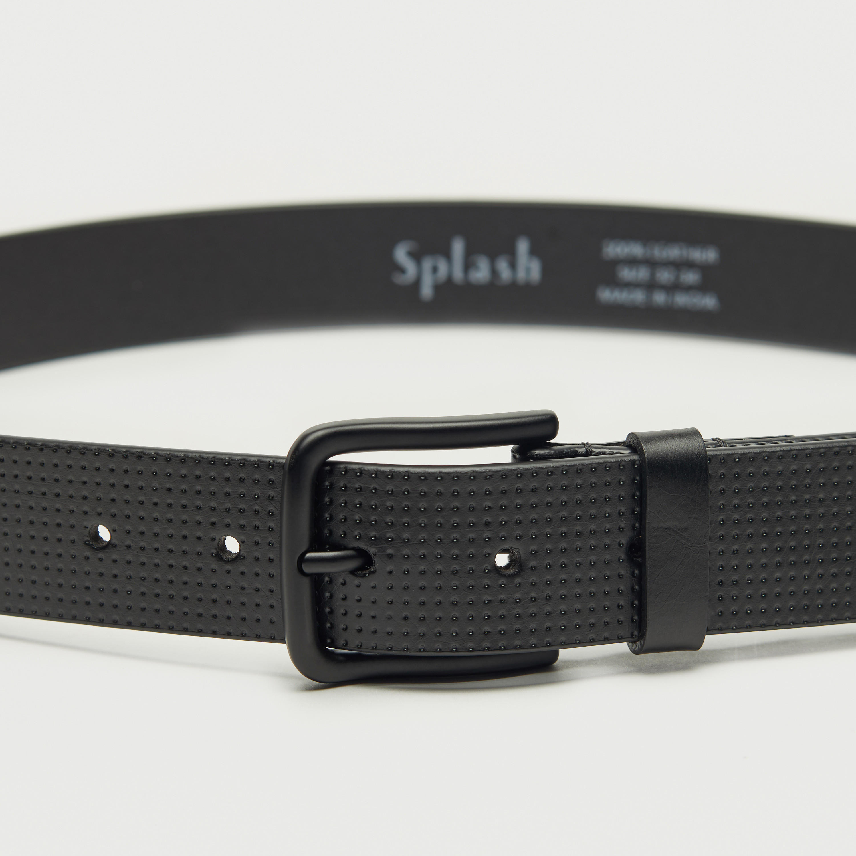 Textured Leather Belt with Pin Buckle Closure-men-beltsandwallets-belts-image-1