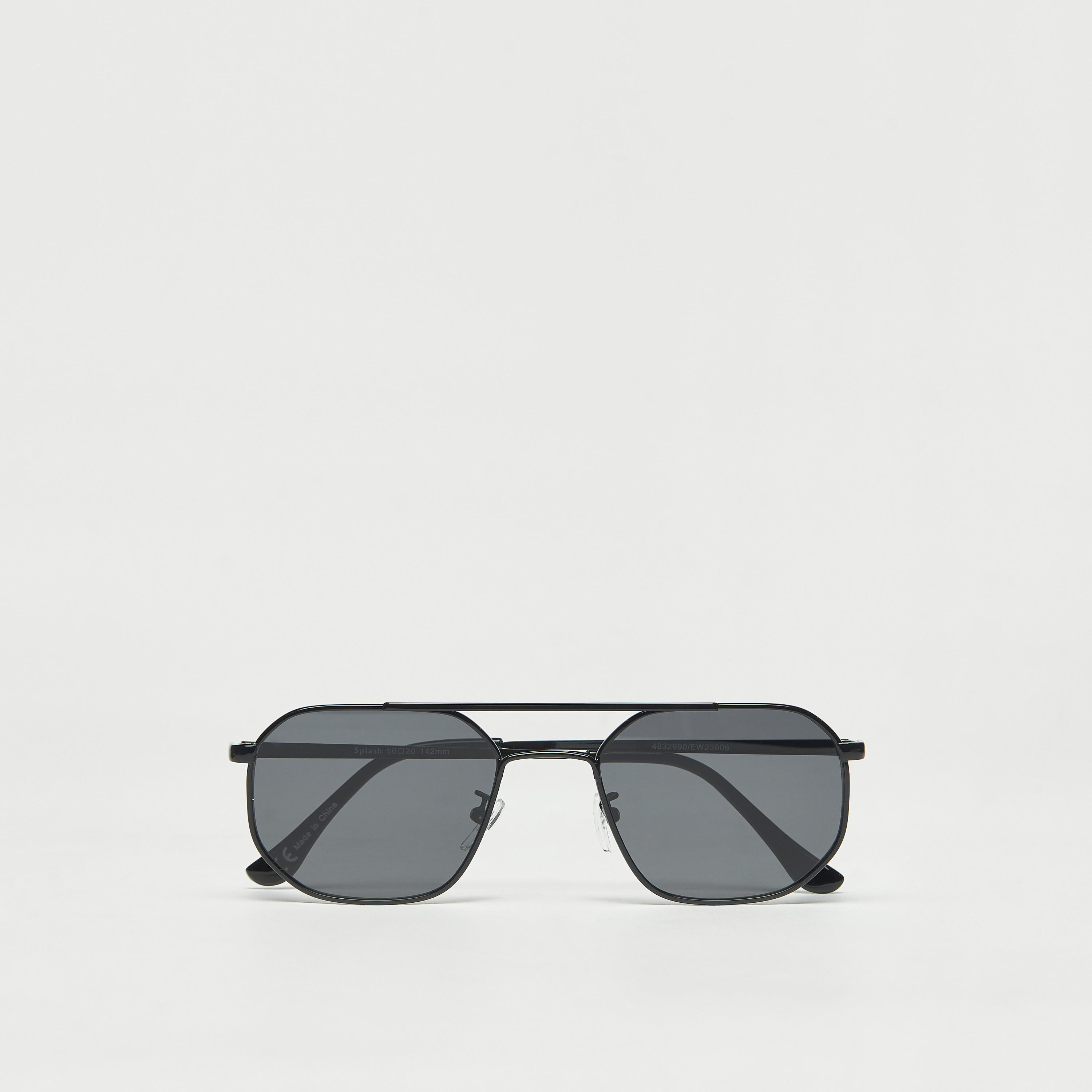 نظّارة شمسيّة بإطار كامل وعدسات ملوّنة ووسادات أنف-men-sunglasses-image-1