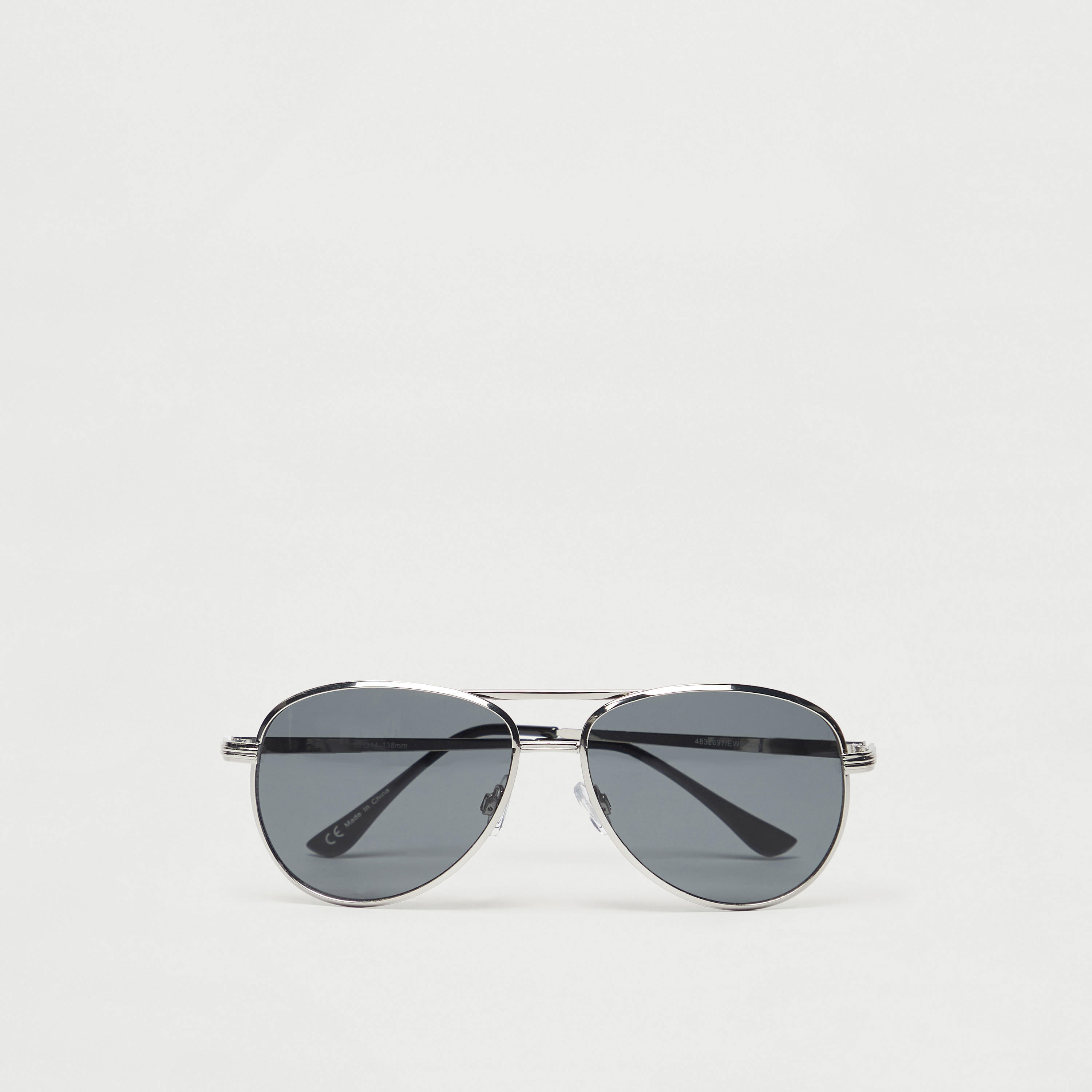 نظارة شمسية معدنية بعدسات ملونة وإطار كامل ووسادت أنف-men-sunglasses-image-1