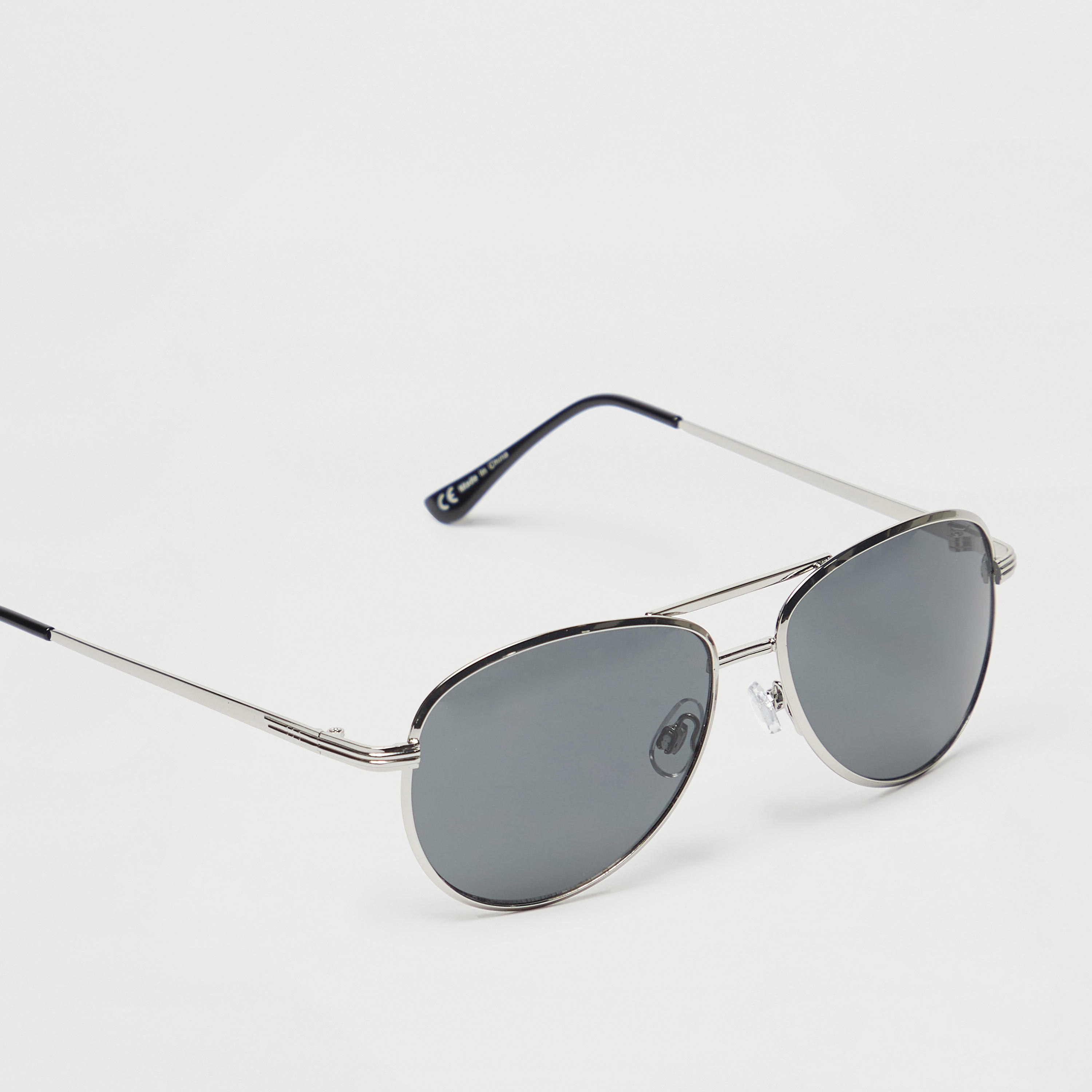 نظارة شمسية معدنية بعدسات ملونة وإطار كامل ووسادت أنف-men-sunglasses-image-3