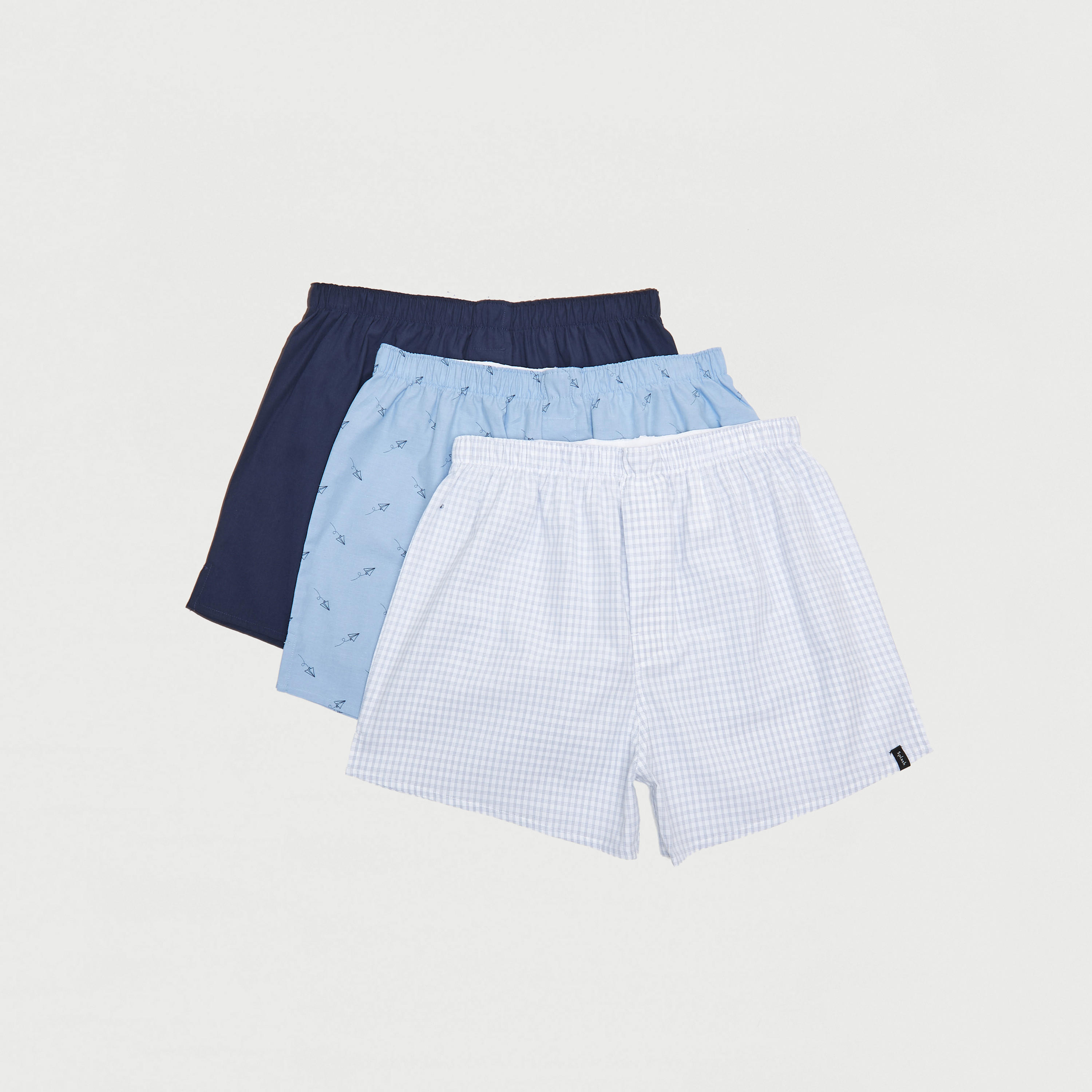 شورتات بوكسر بخصر مطّاطي - طقم من 3 قطع متنوعة-men-clothing-innerwear-underwear-image-4