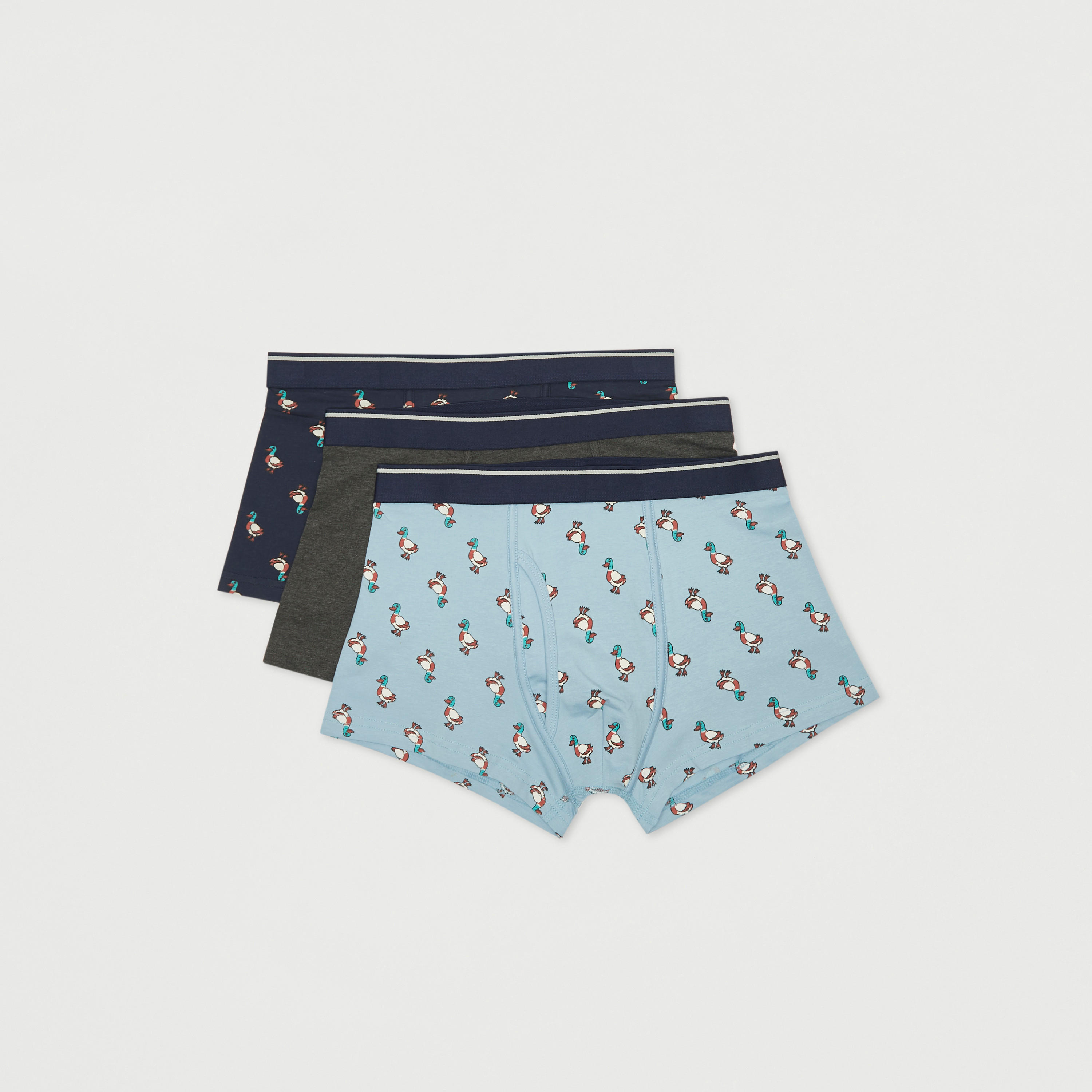شورت ترانك بخصر مطّاطي - طقم 3 قطع متنوعة-men-clothing-innerwear-underwear-image-4