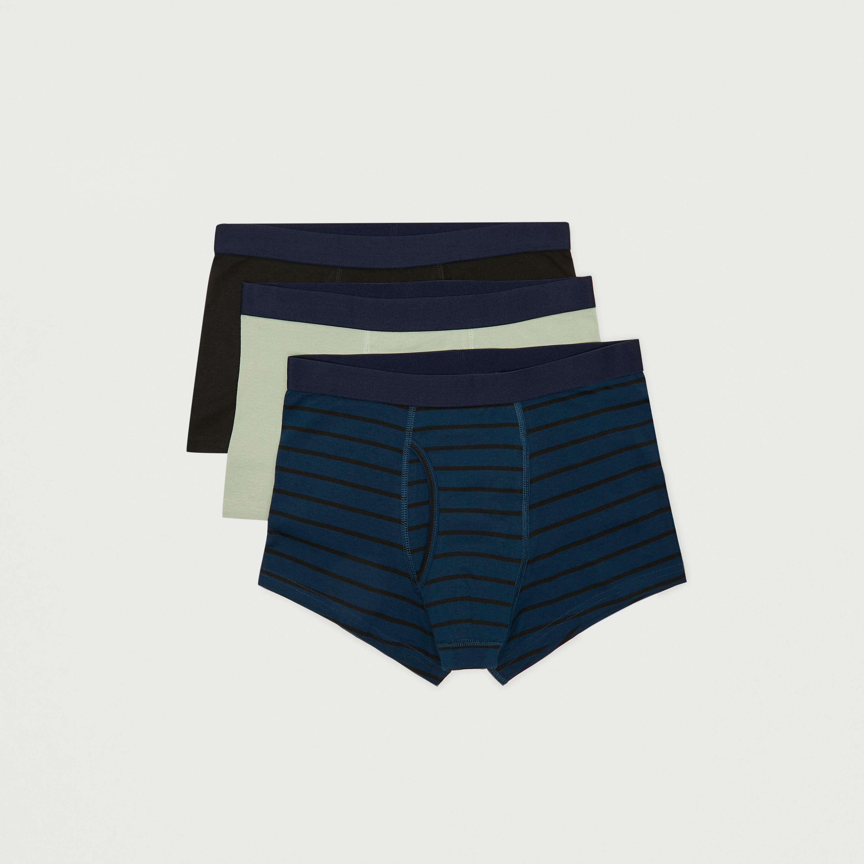 شورت ترانك بخصر مطّاطي - طقم 3 قطع متنوعة-men-clothing-innerwear-underwear-image-1