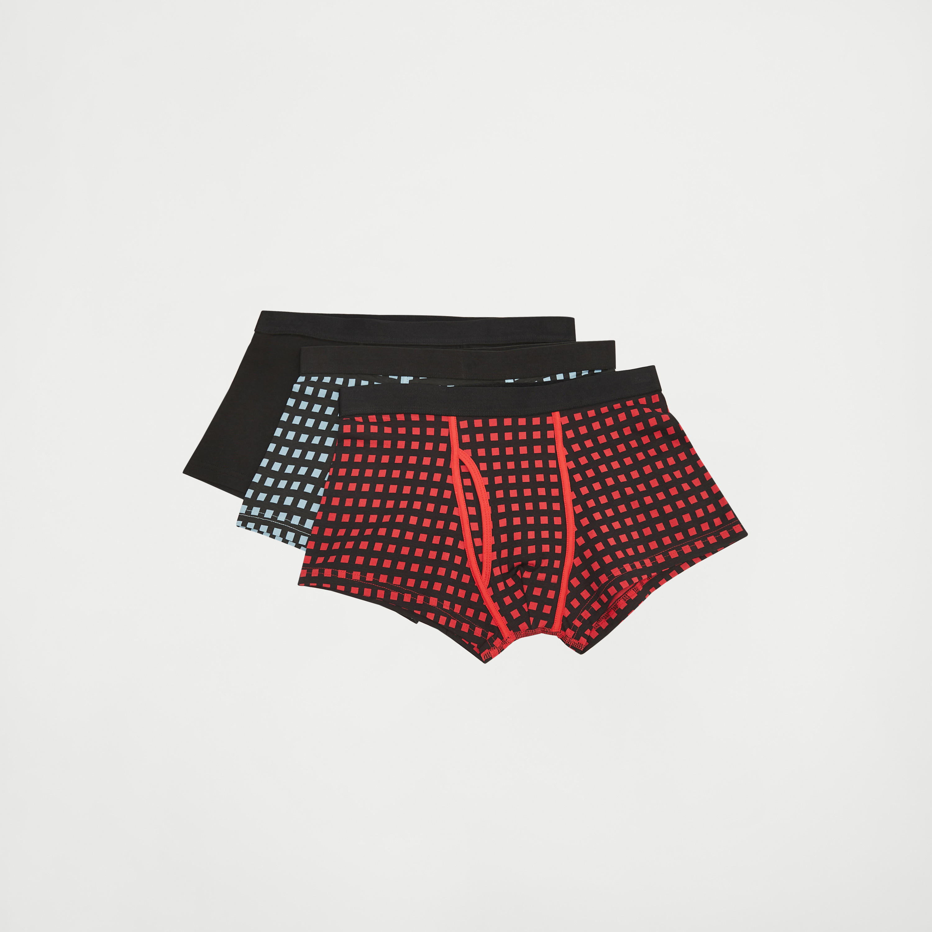 شورت ترانك سادة بخصر مطّاطي- طقم 3 قطع-men-clothing-innerwear-underwear-image-1