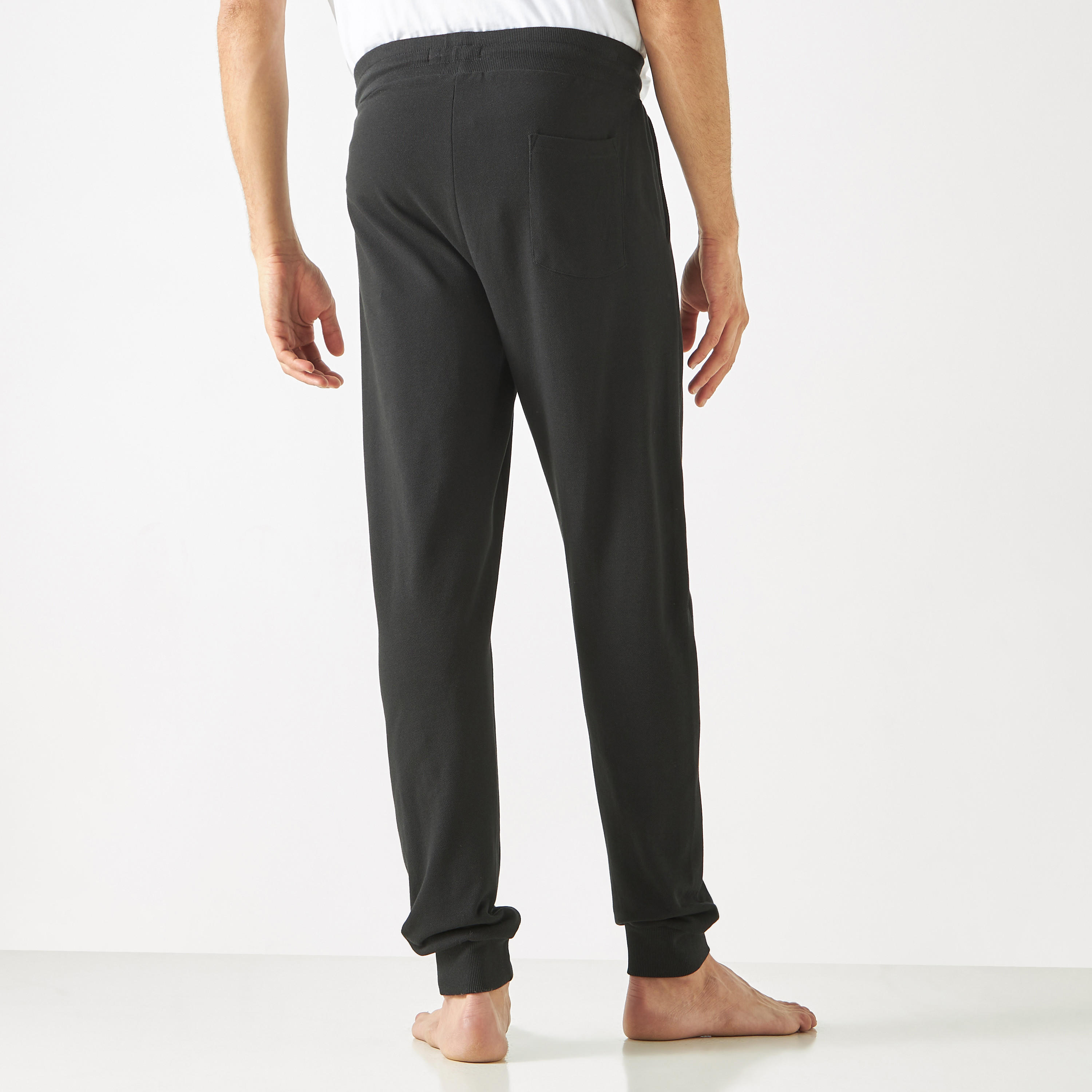 Solid Pyjamas with Drawstring Closure and Pockets-men-clothing-nightwear-pyjamaandshorts-image-3
