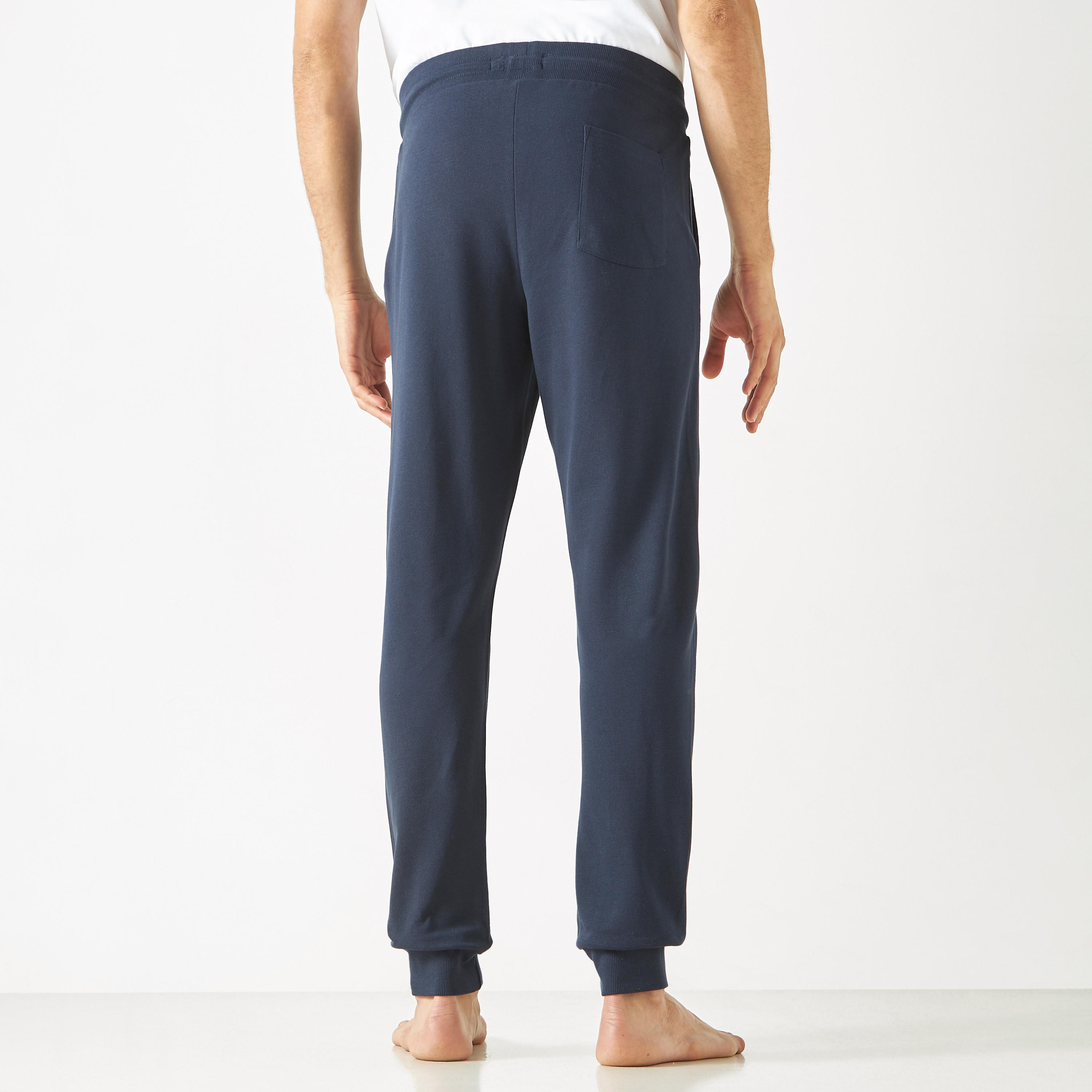 بنطلون بيجاما سادة برباط إغلاق وجيوب-men-clothing-nightwear-pyjamaandshorts-image-2