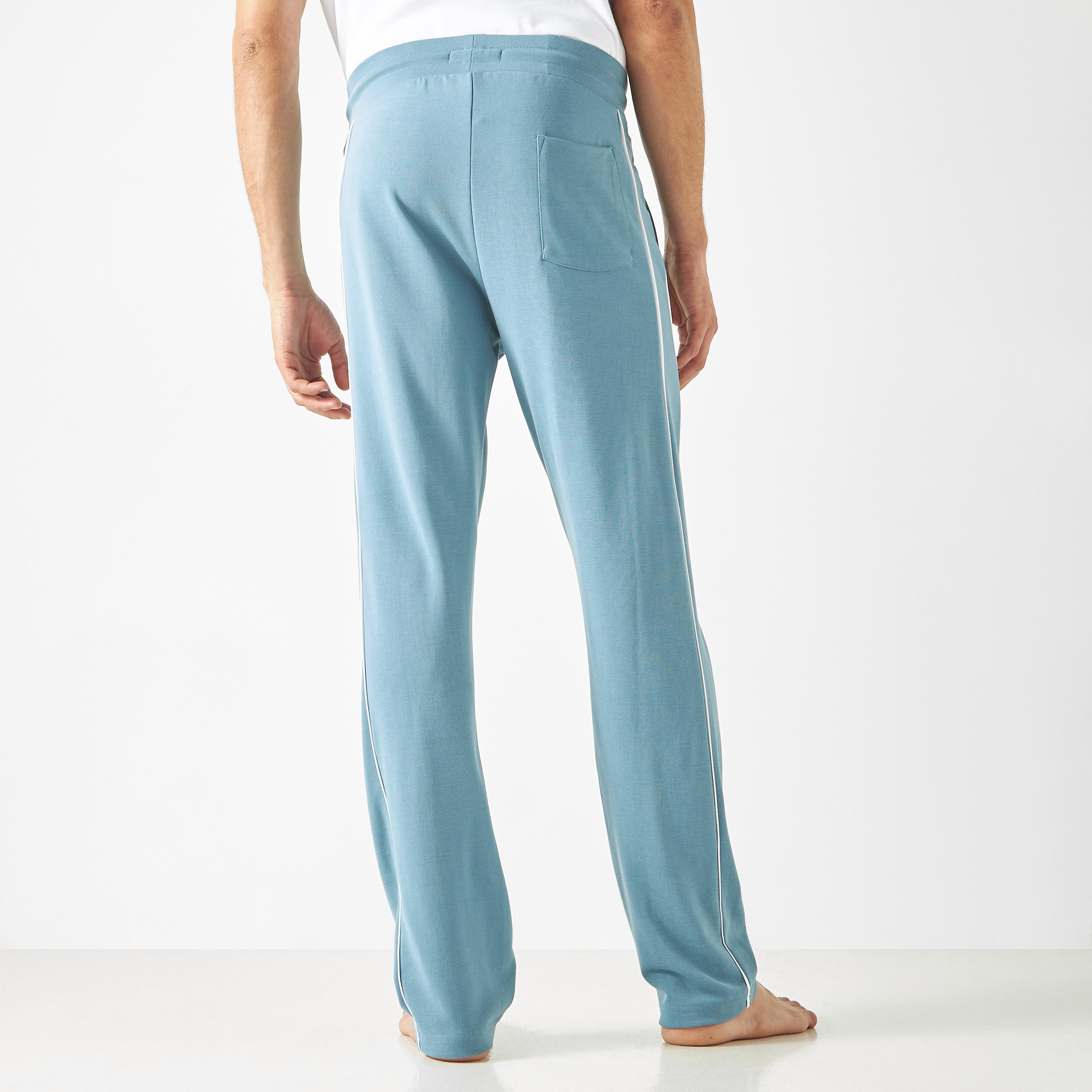 بنطلون بيجاما سادة برباط إغلاق وجيوب-men-clothing-nightwear-pyjamaandshorts-image-2