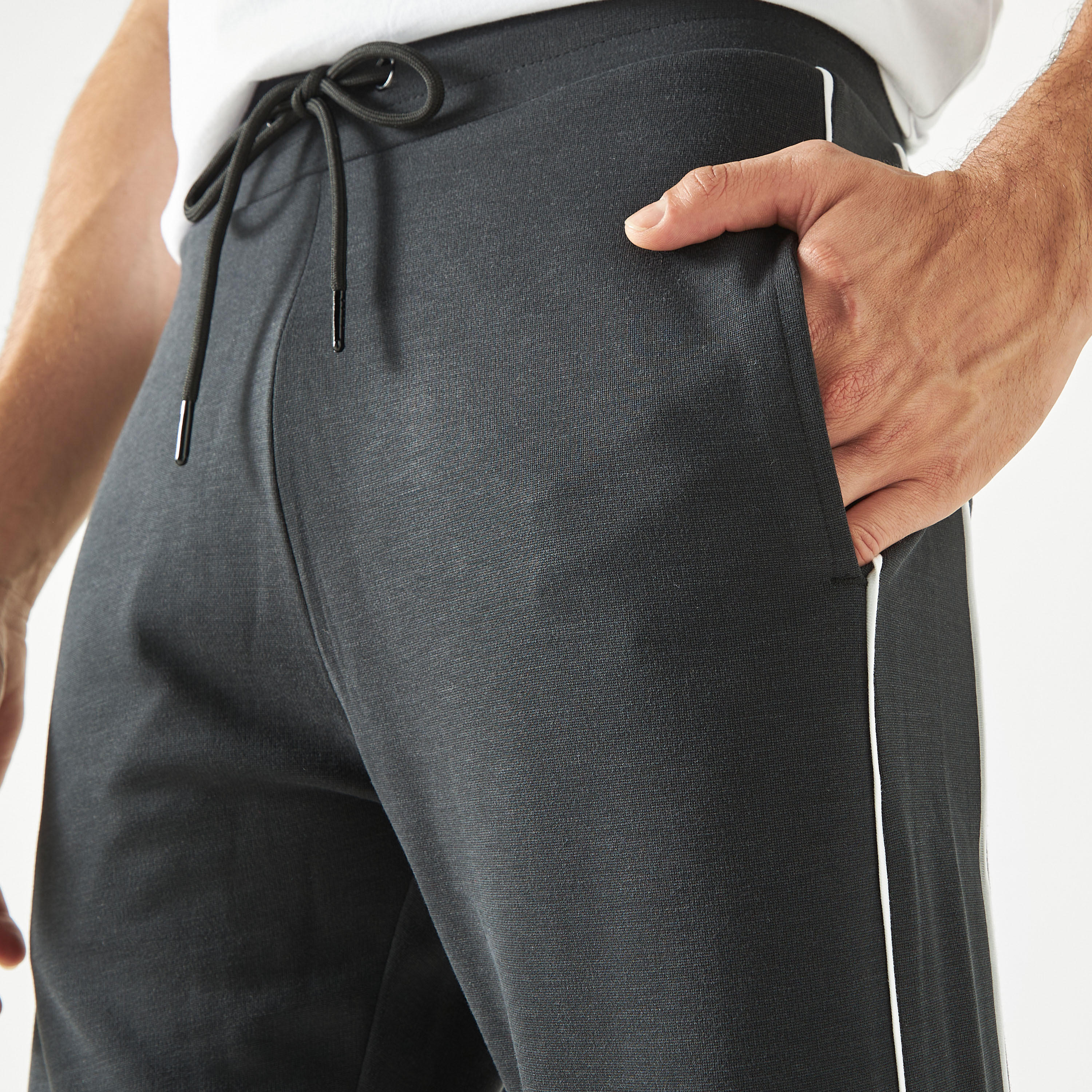 Solid Pyjamas with Drawstring Closure and Pockets-men-clothing-nightwear-pyjamaandshorts-image-4