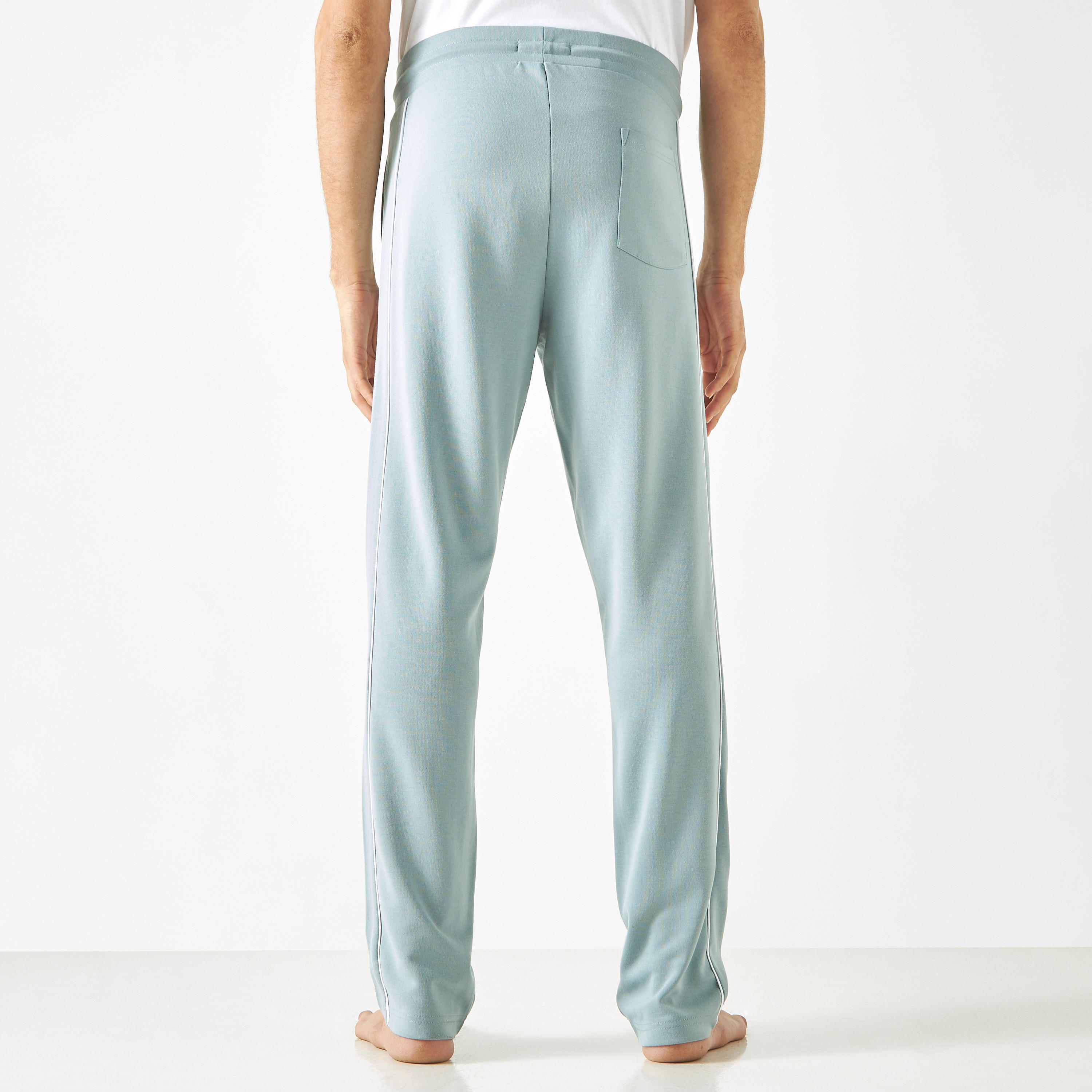 Solid Pyjamas with Drawstring Closure and Pockets-men-clothing-nightwear-pyjamaandshorts-image-3