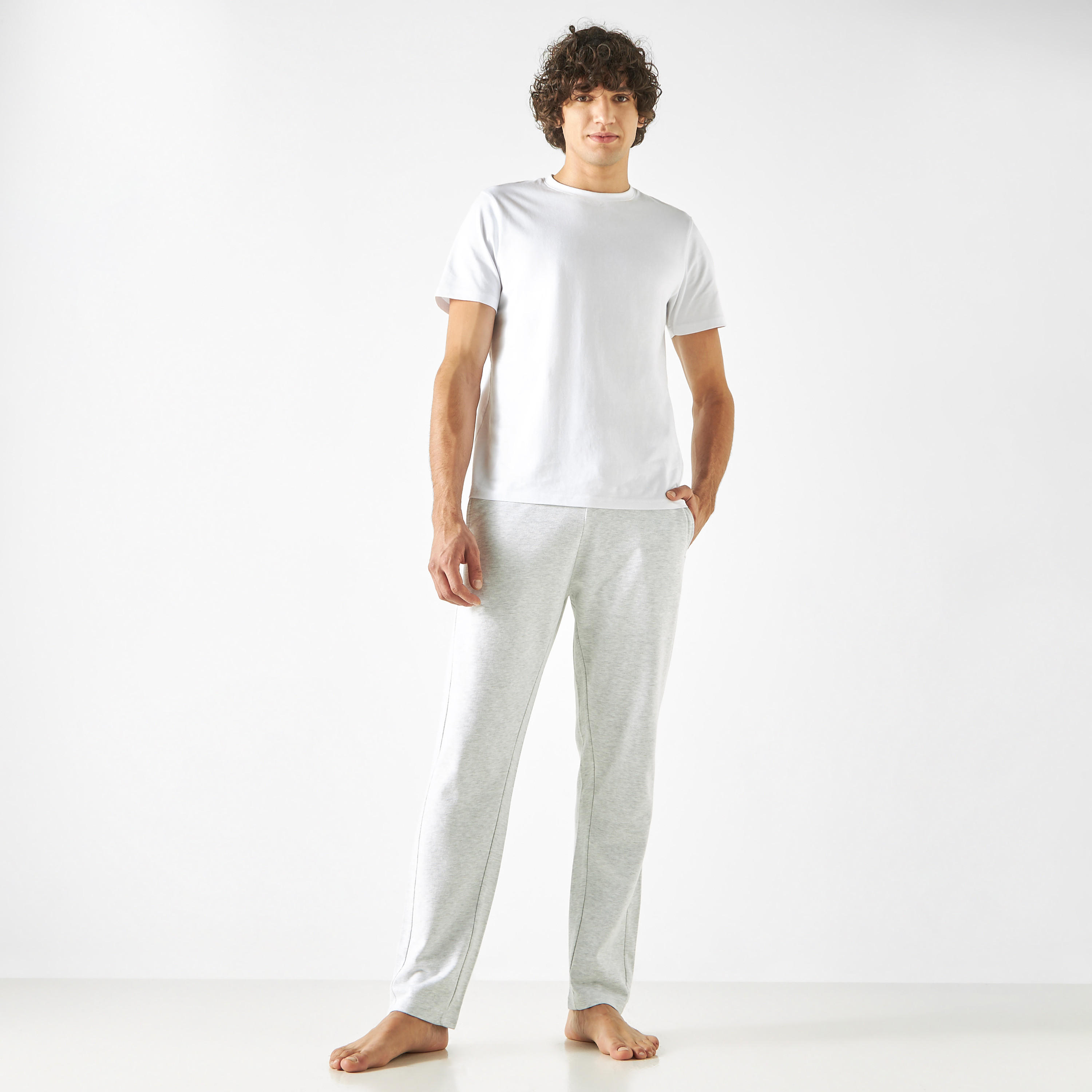 بنطلون بيجاما سادة برباط إغلاق وجيوب-men-clothing-nightwear-pyjamaandshorts-image-3