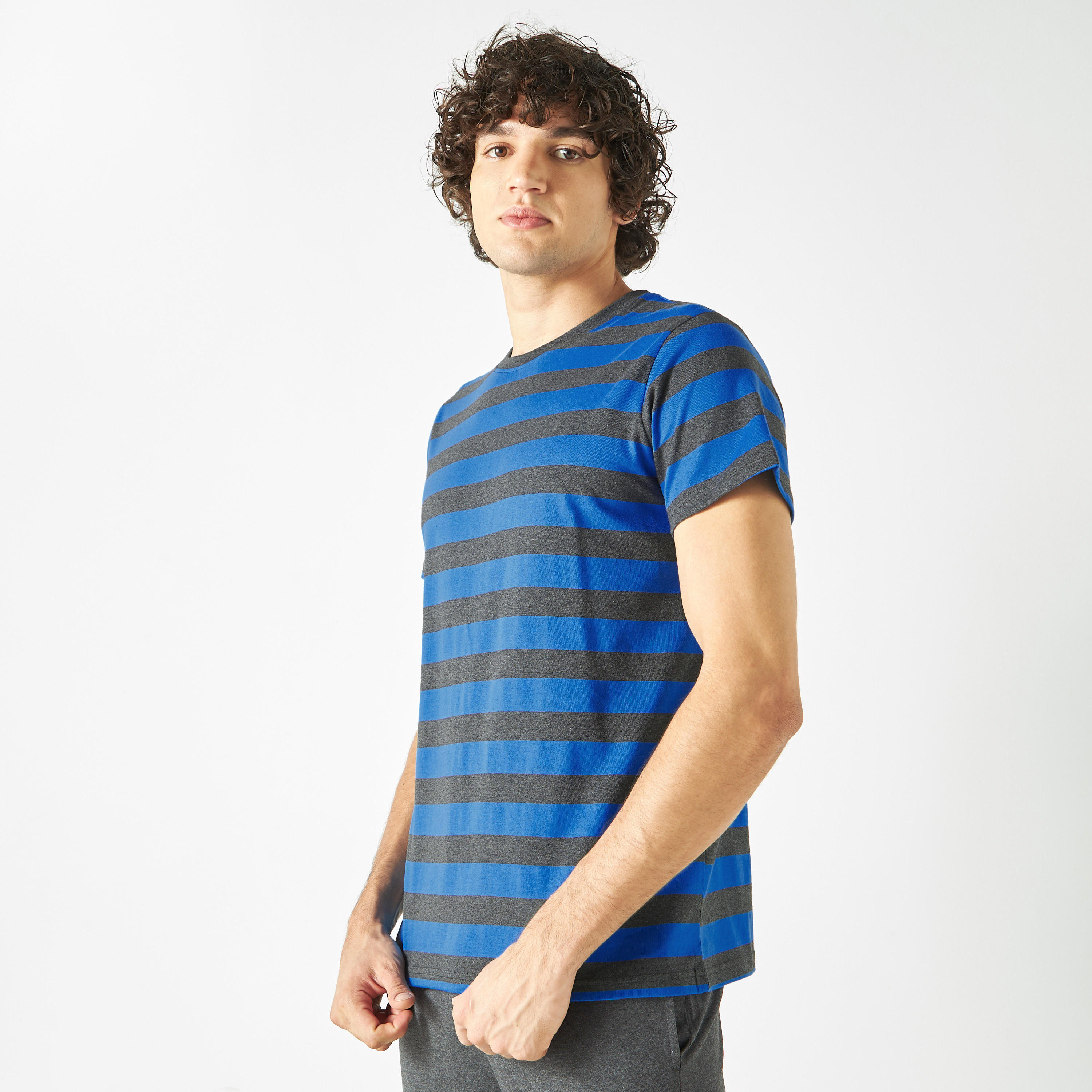 Stripes Crew Neck T-shirt and Pyjama Set-men-clothing-nightwear-sets-image-2