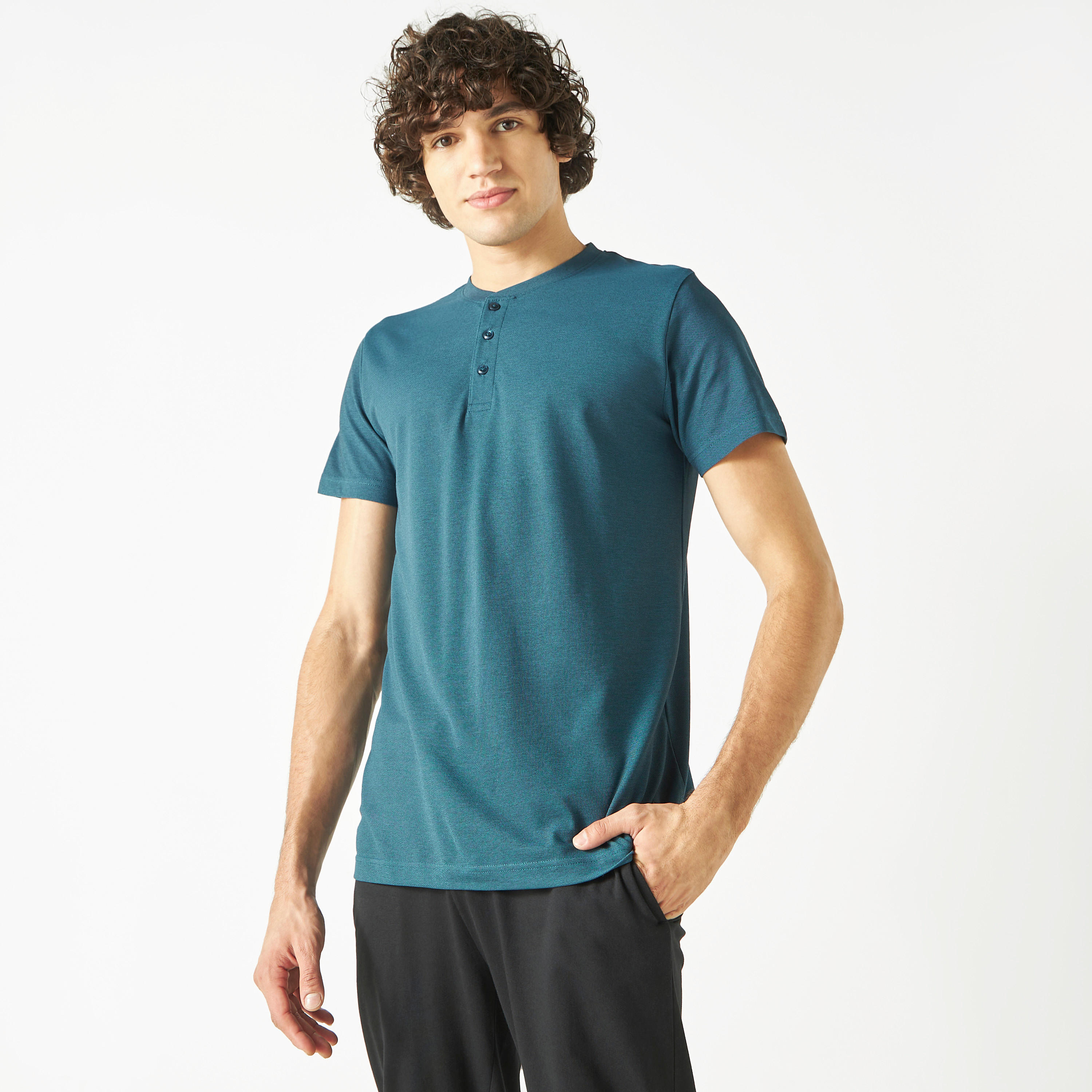 طقم بنطلون بيجاما وتيشيرت بياقة هينلي-men-clothing-nightwear-sets-image-4