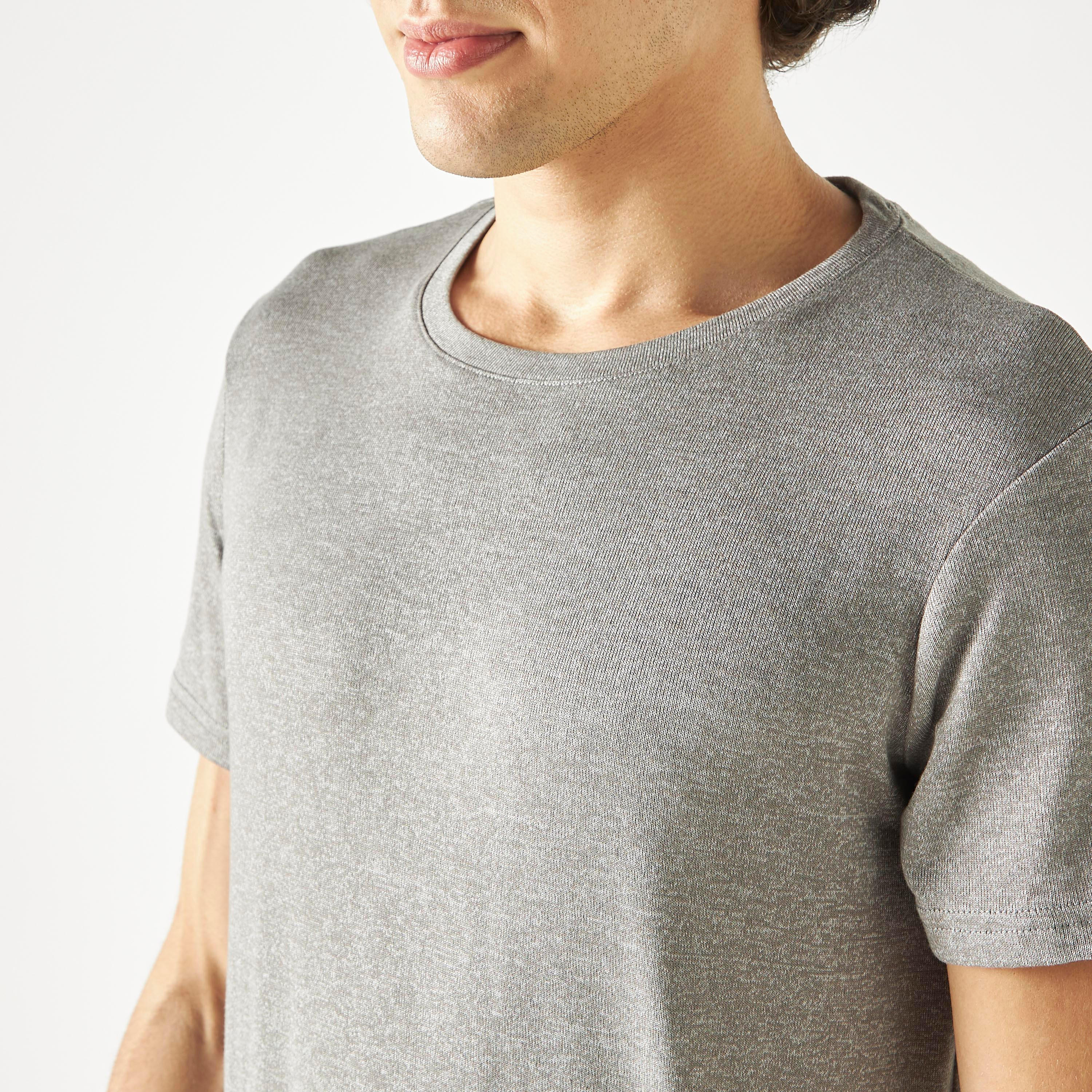 طقم بنطلون بيجاما وتيشيرت سادة بياقة ضيقة-men-clothing-nightwear-sets-image-1