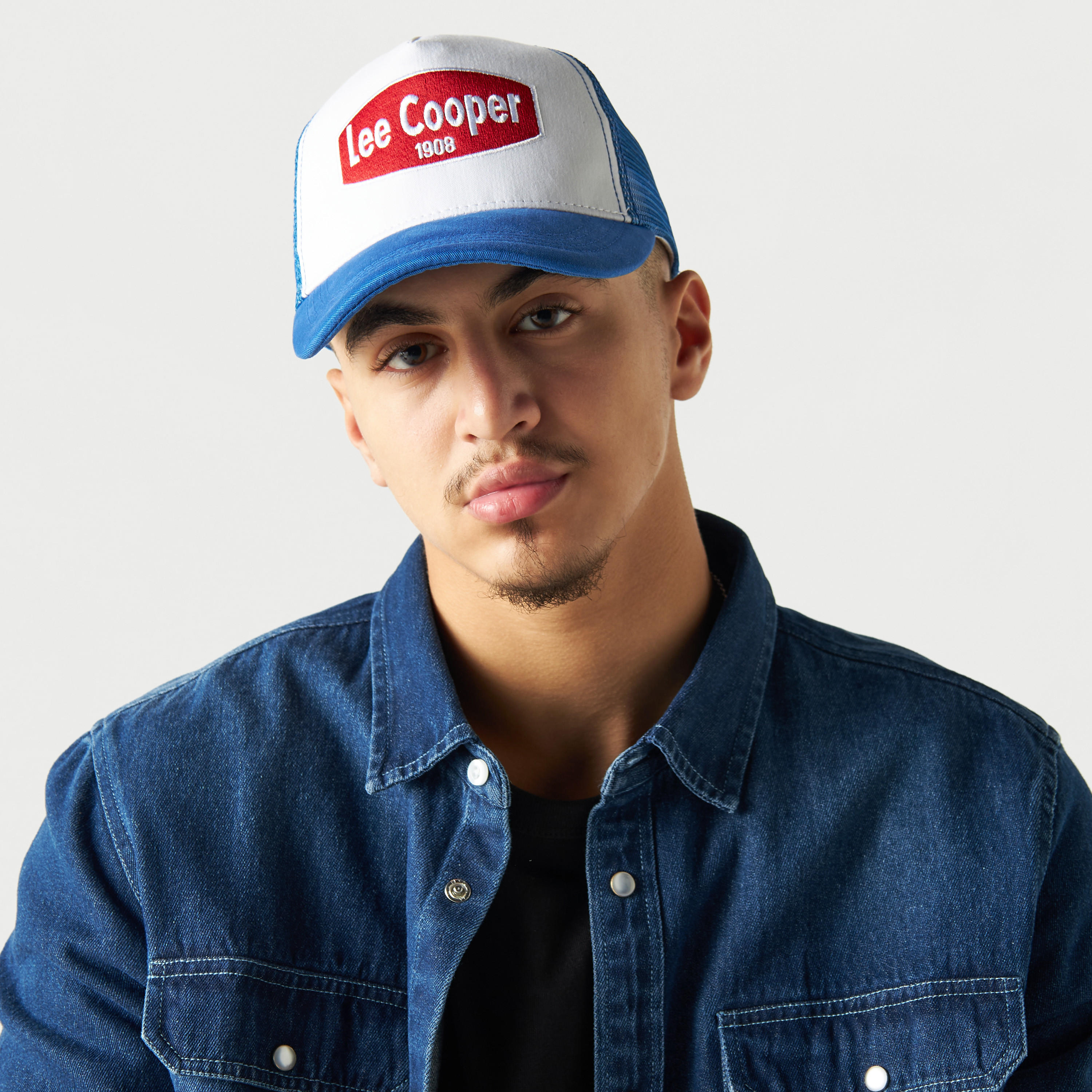 Lee Cooper Logo Detail Cap with Snap Strap-men-caps-image-2