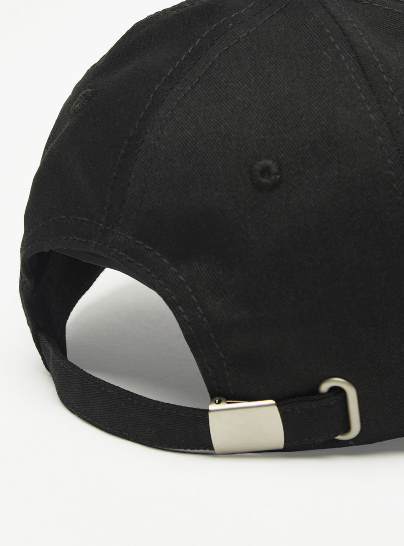Typography Embroidered Cap with Adjustable Strap-men-caps-image-4