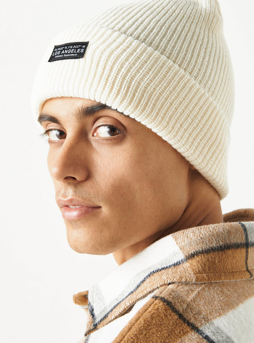 قبعة بيني مضلعة بزخارف - طقم 3 قطع-men-caps-image-2