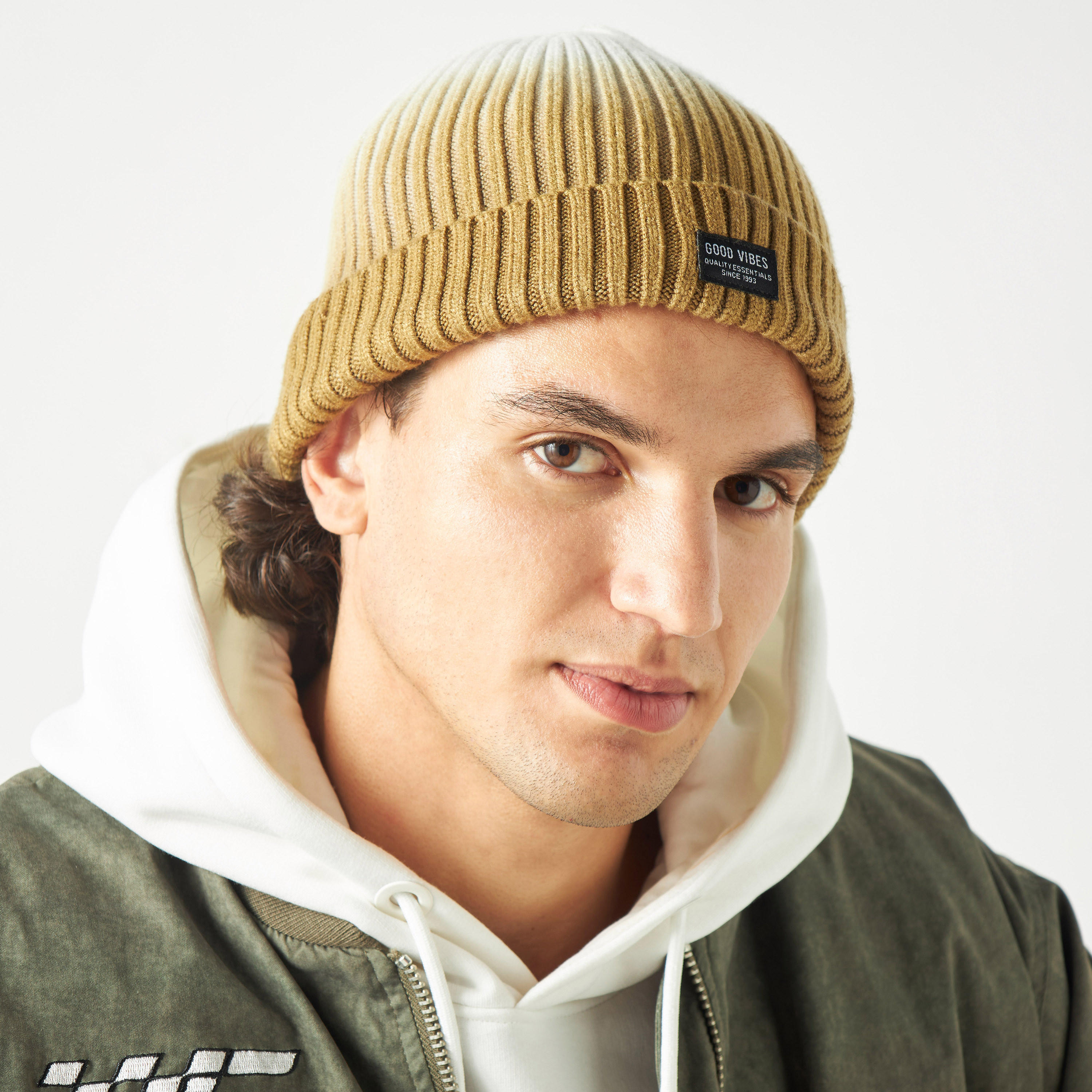 قبعة بيني بارزة الملمس - طقم من 2 قطع-men-caps-image-2