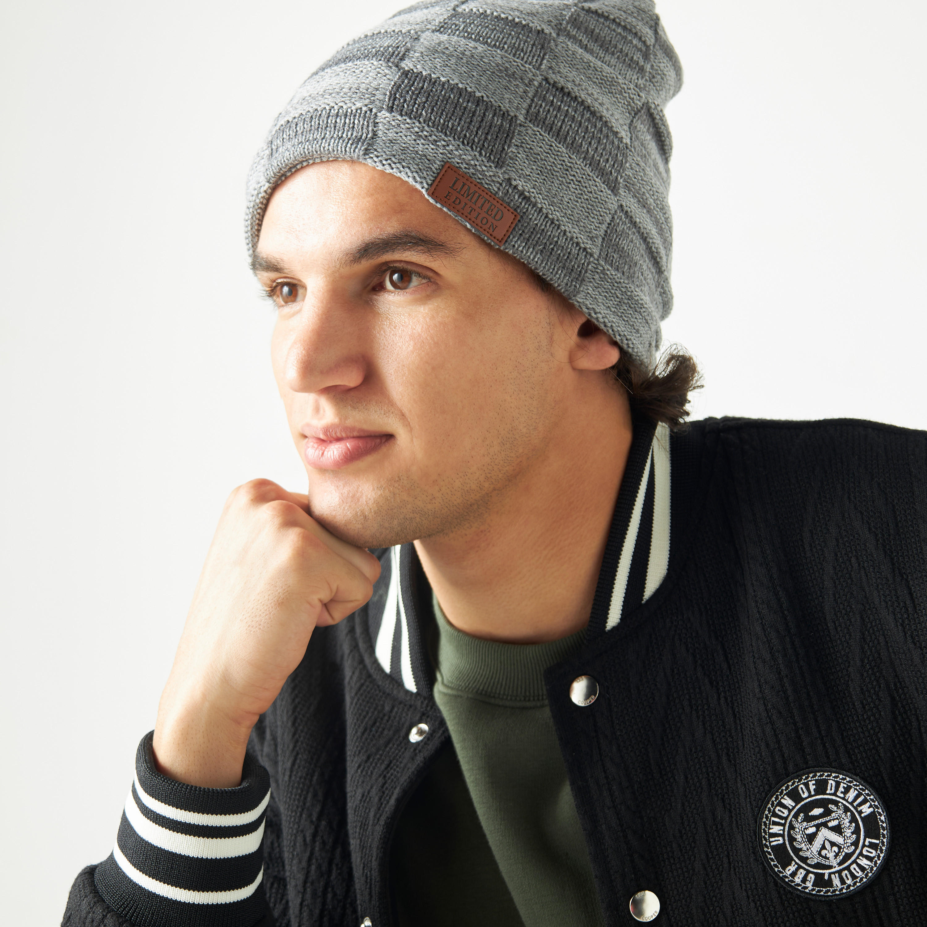 قبعة بيني بارزة الملمس-men-caps-image-3