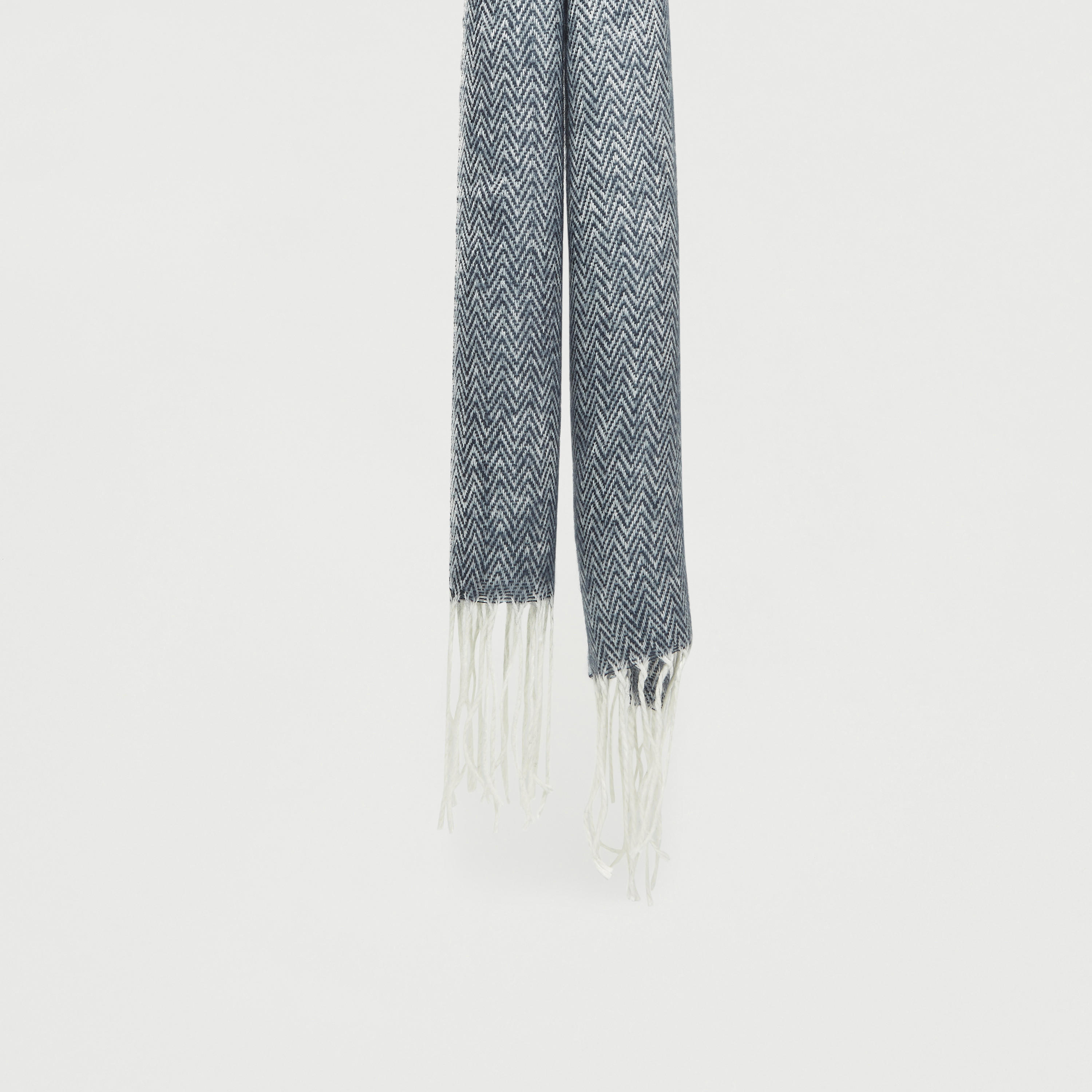 Chevron Textured Scarf with Fringes-men-scarvesandgloves-image-3
