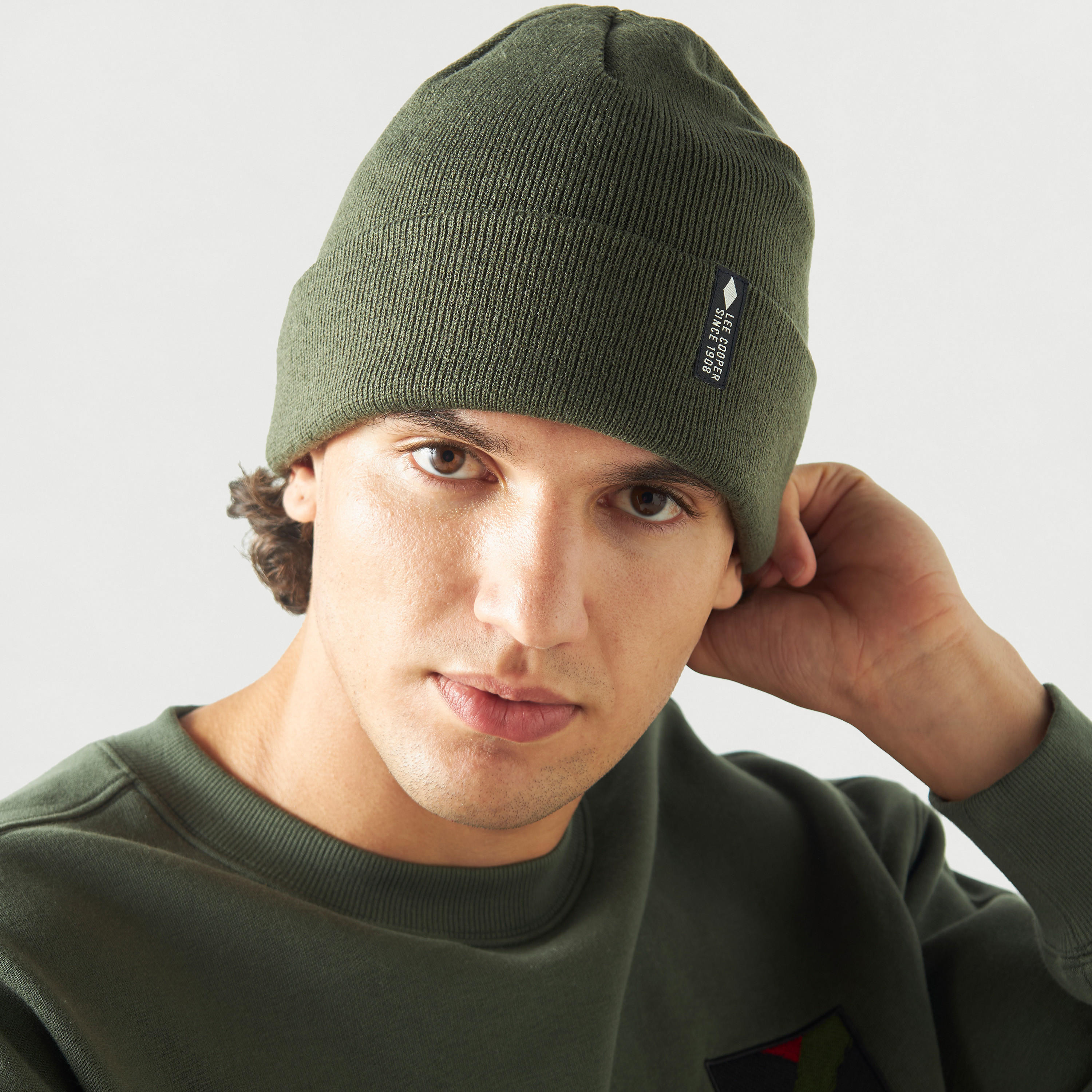 Lee Cooper Textured Beanie-men-caps-image-2