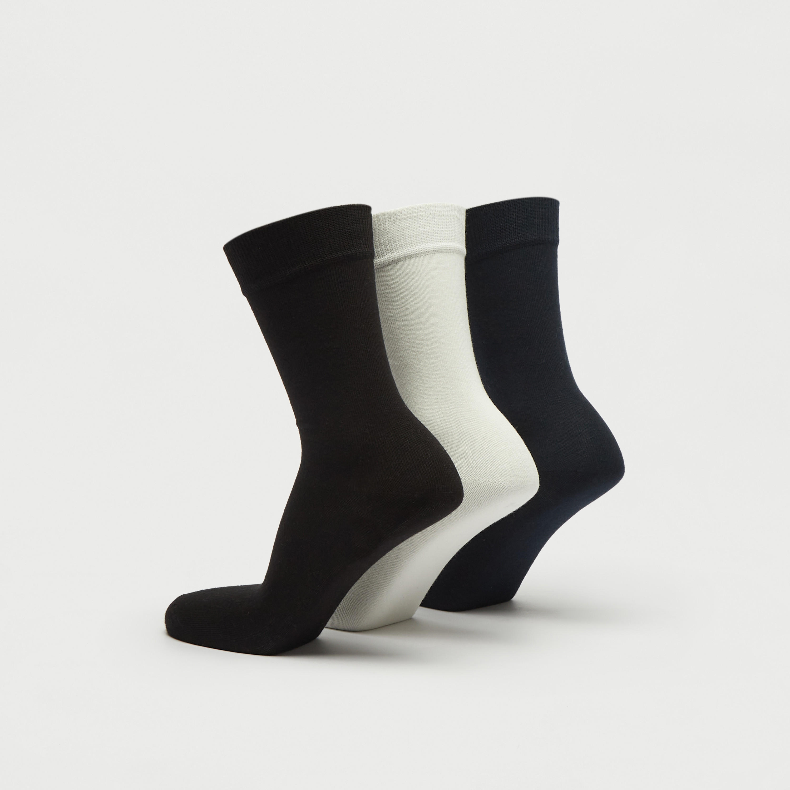 Set of 3 - Solid Crew Length Socks-men-socks-image-2