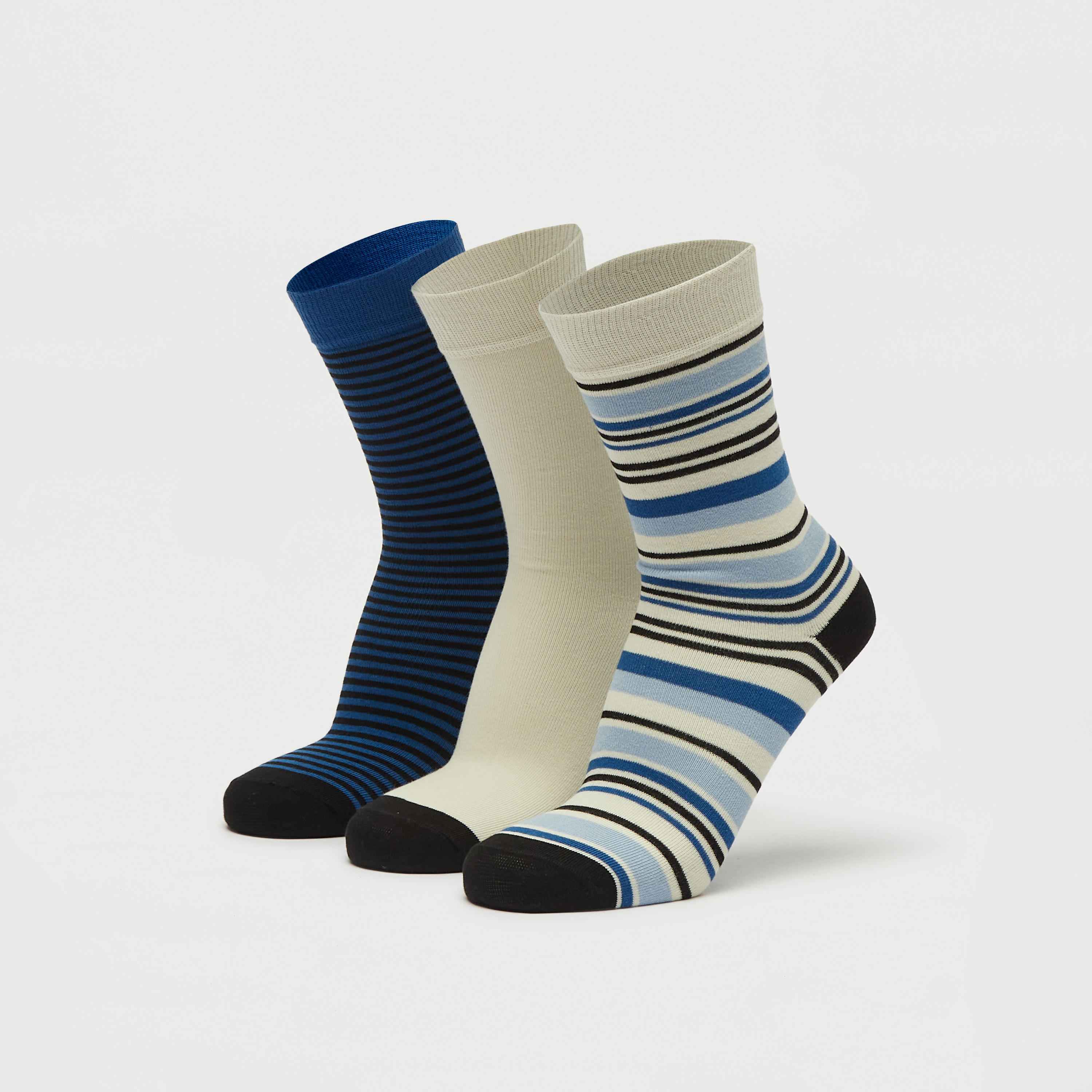 جوارب متنوّعة بطول ربلة الساق - طقم 3 أزواج-men-socks-image-1