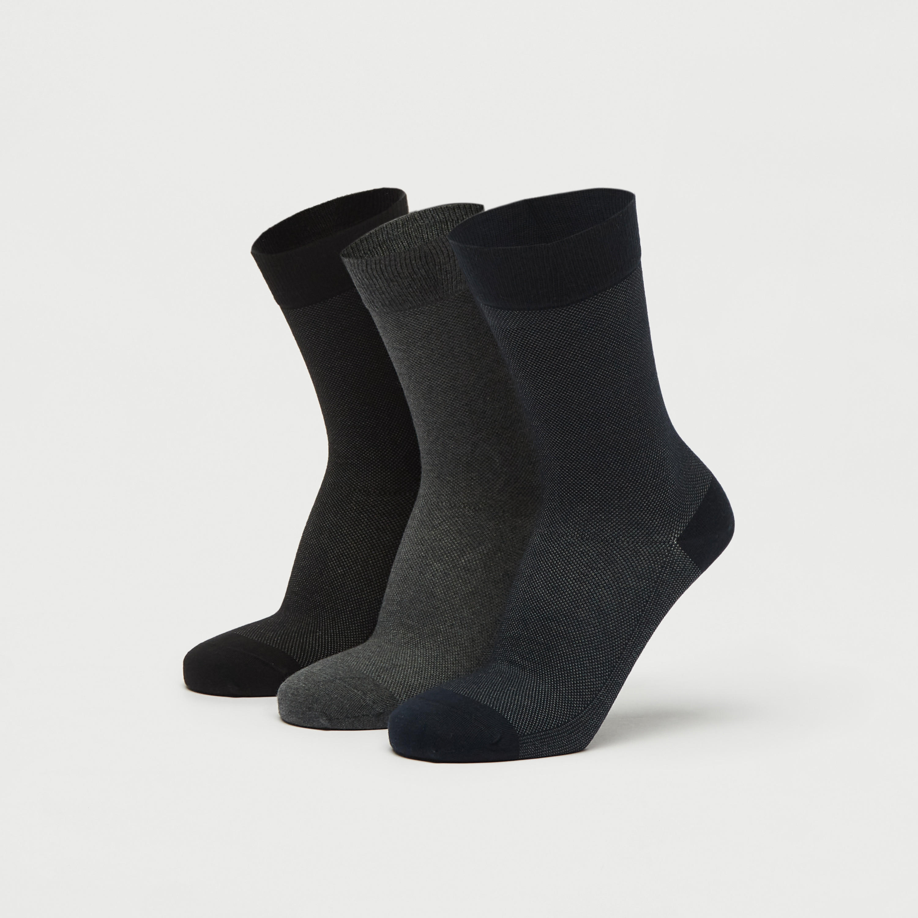 جوارب بطول ربلة الساق - طقم من 3 أزواج-men-socks-image-1