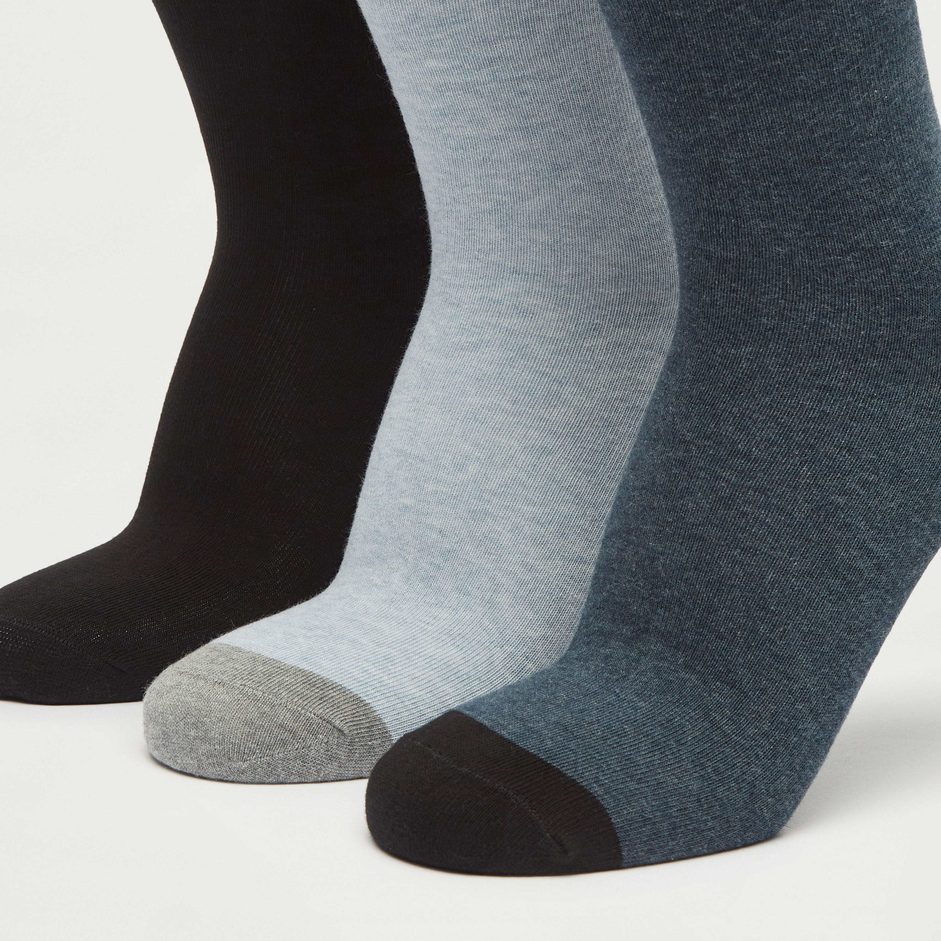 Set of 3 - Colourblock Crew Length Socks-men-socks-image-3