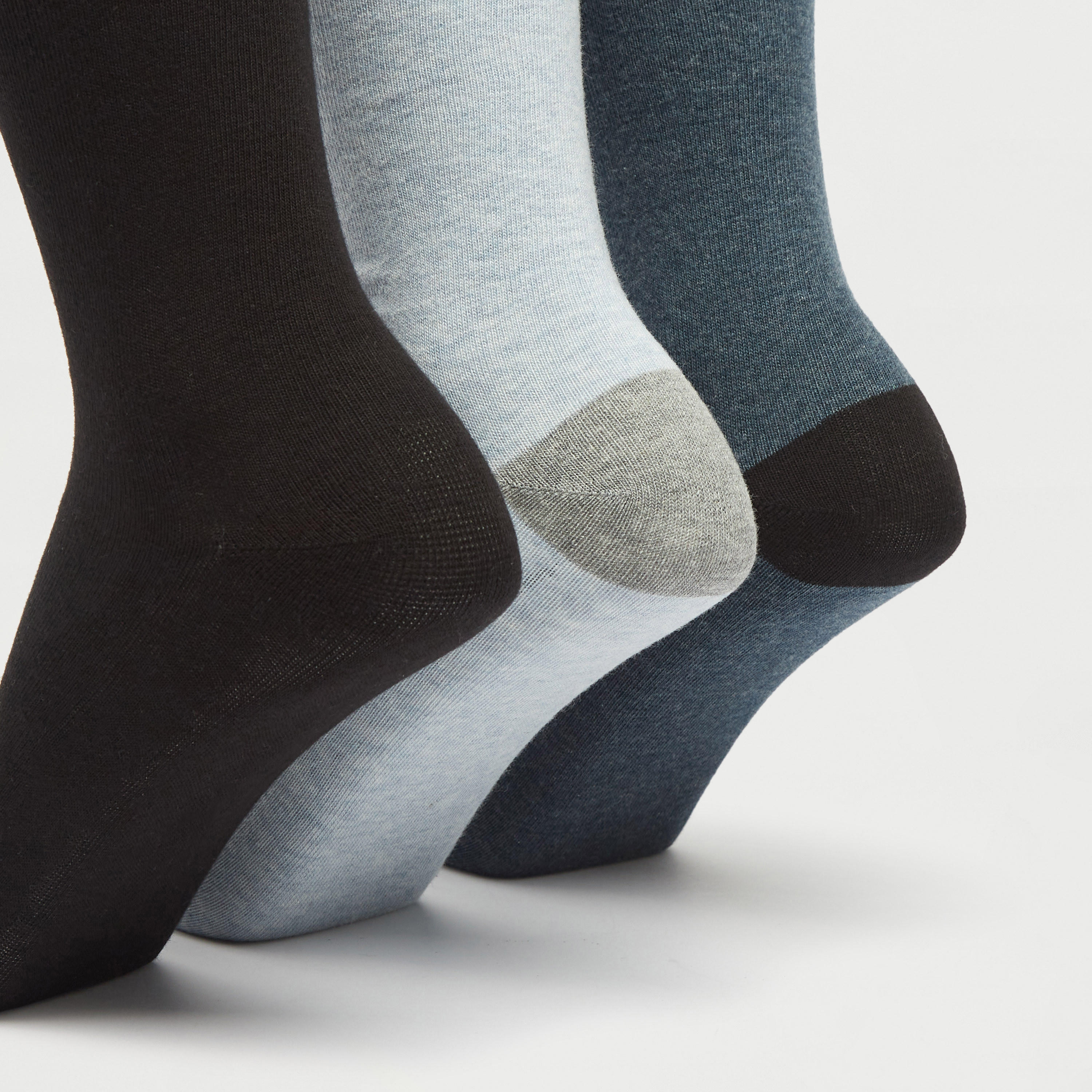 Set of 3 - Colourblock Crew Length Socks-men-socks-image-4