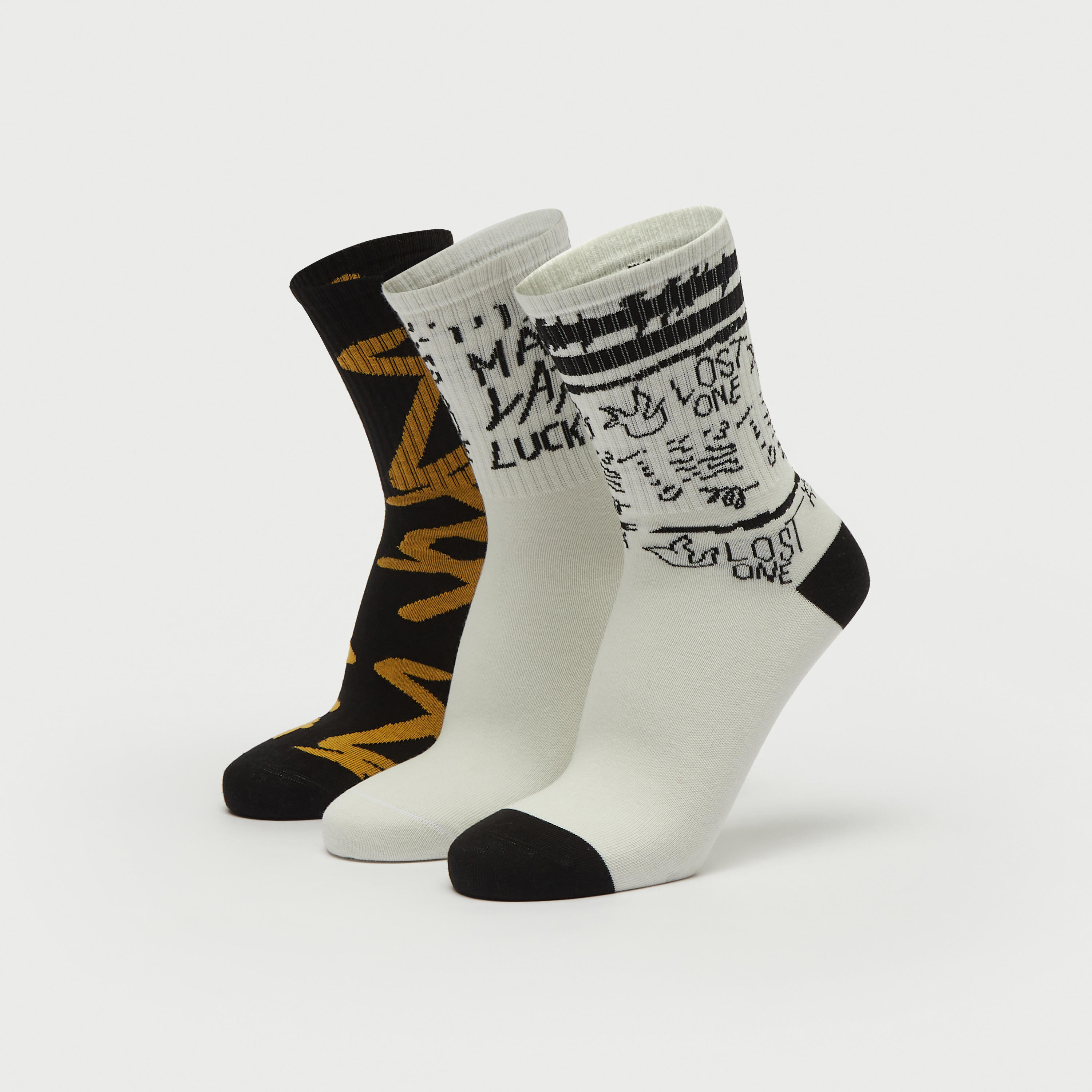 جوارب بارزة الملمس بطول ربلة الساق - طقم من 3 أزواج-men-socks-image-1